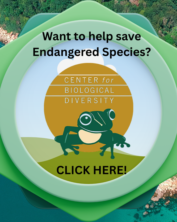 Want to help save endangered species? Center for Biological Diversity frog logo