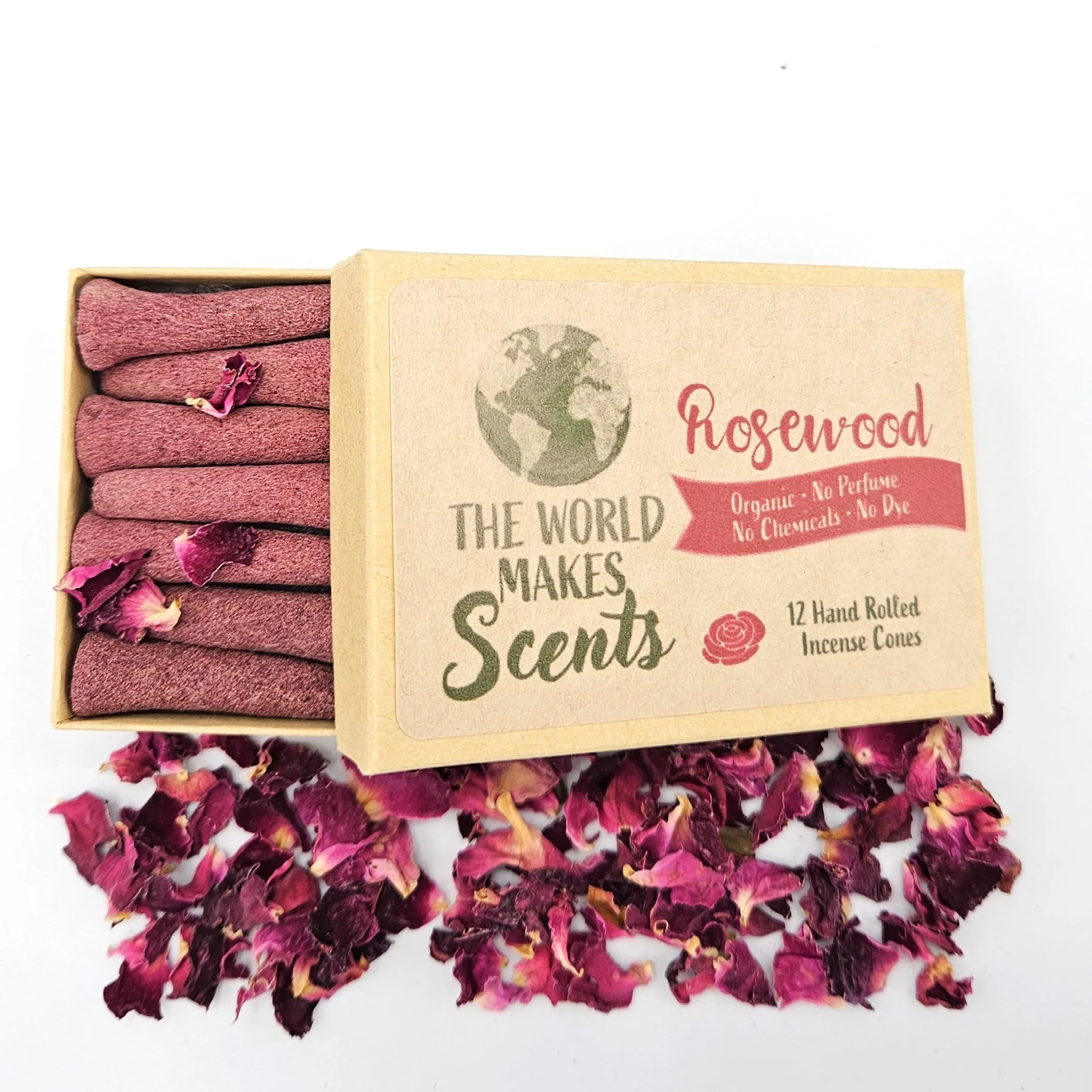 RoseWood Organic Incense Cones