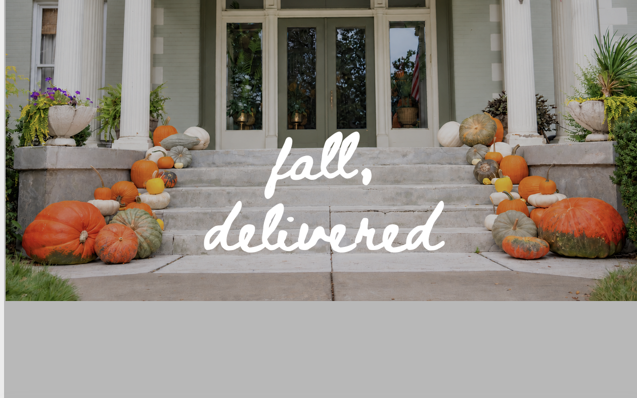 Luxury pumpkin porch installation in Memphis Tennessee by Pumpkin Lady Memphis