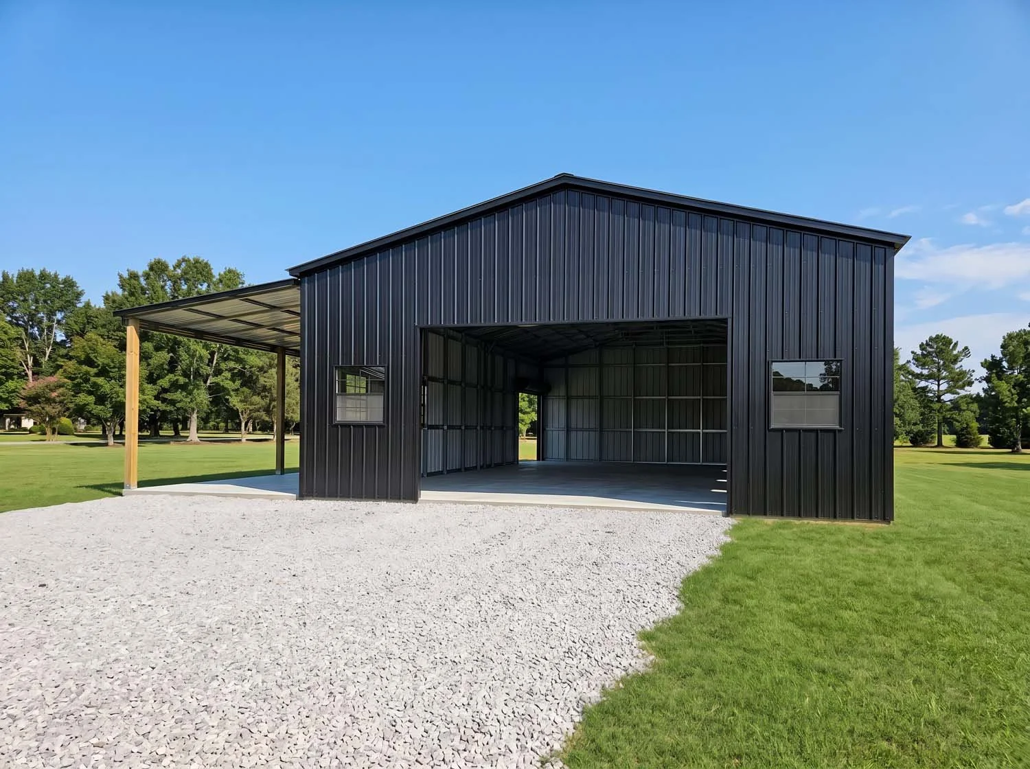 Pole barn construction
