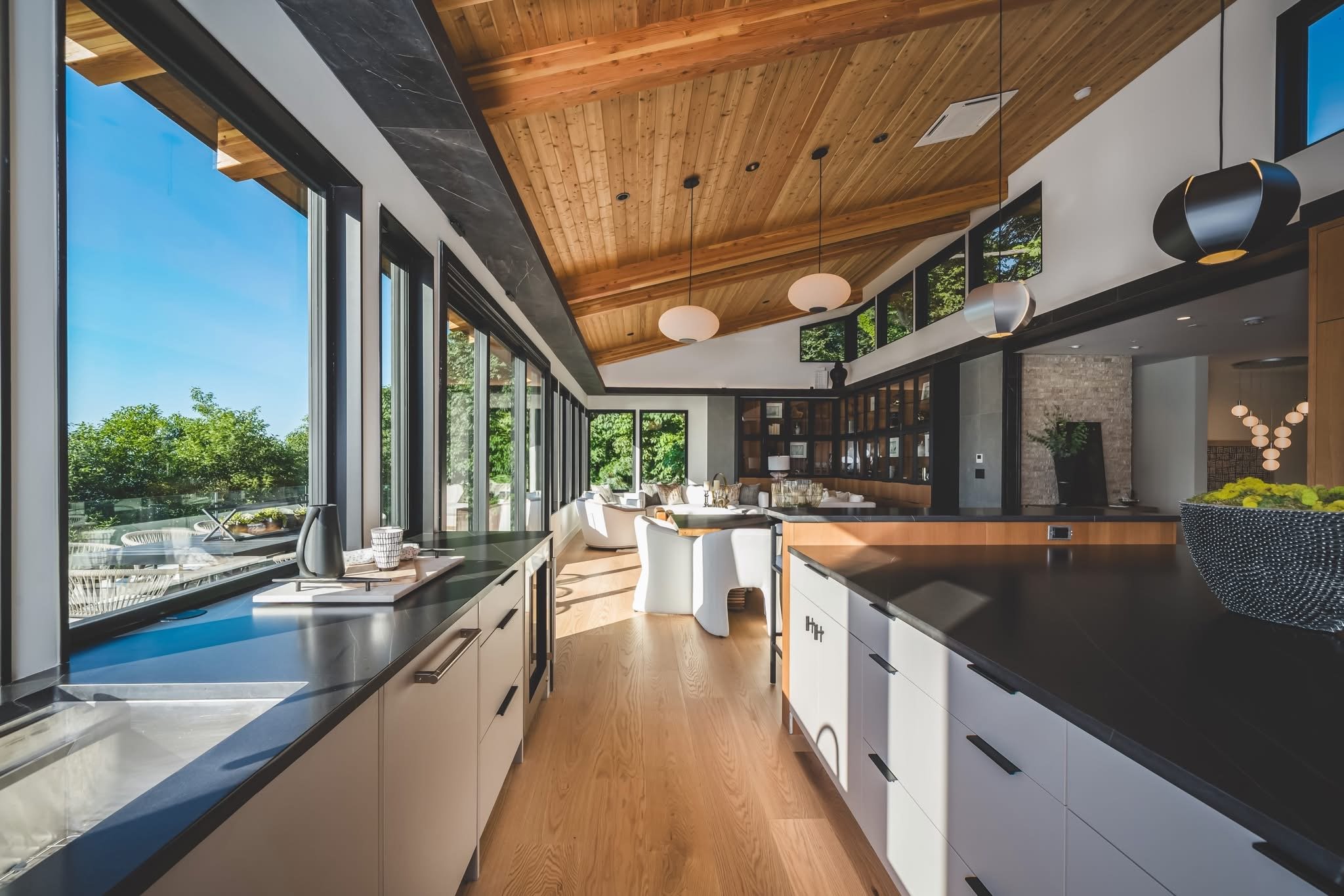 Professional real estate photography of a residential interior kitchen 