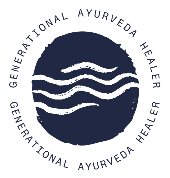 Logo saying ayurvedic healer.