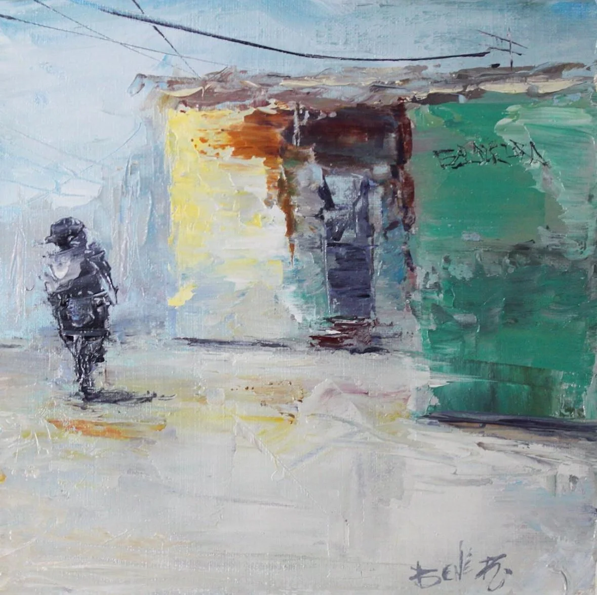 "Chico" 2016, oil on paper 20x20cm