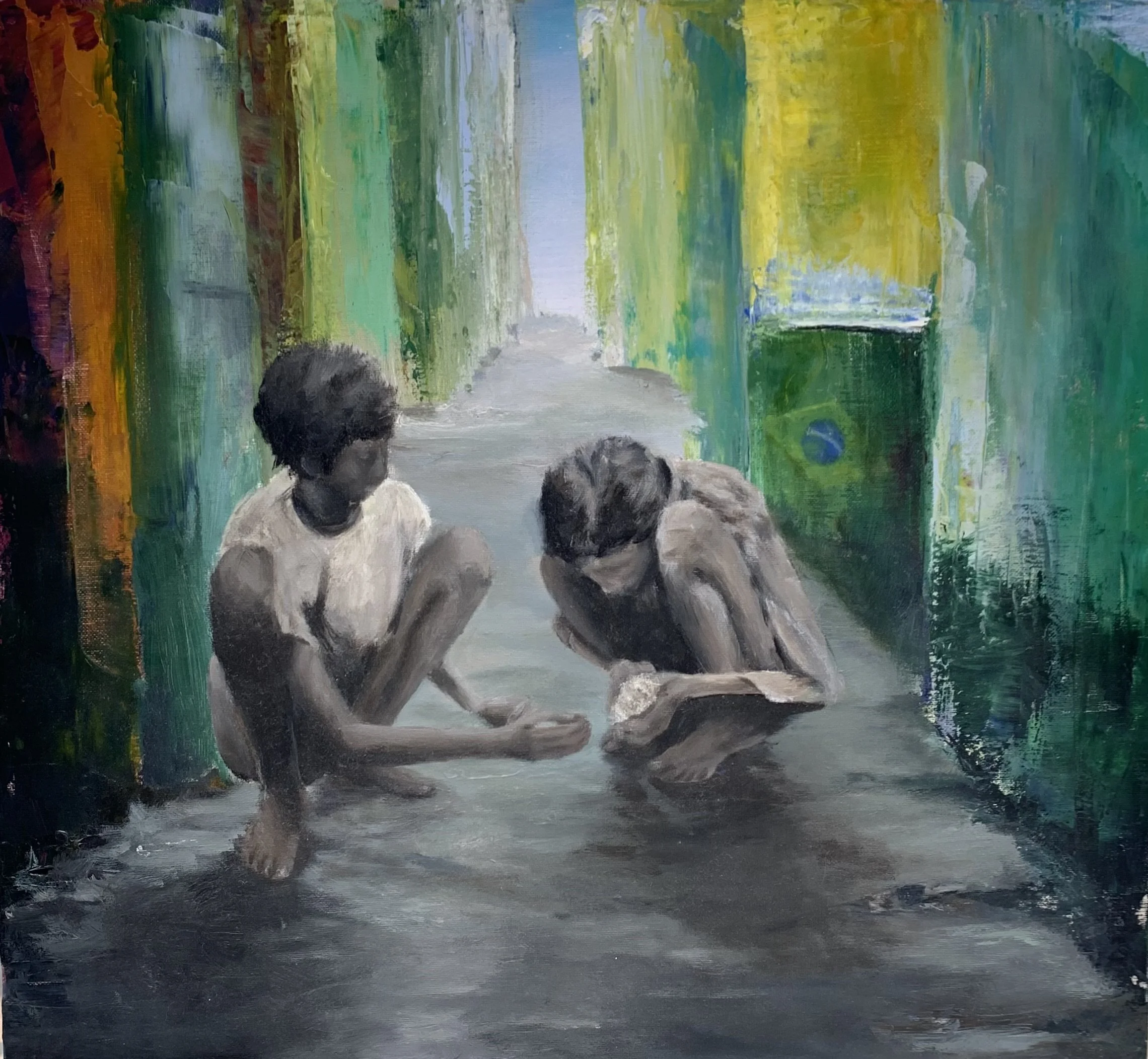 "Meu sonho é ser" 2017, acrylic on canvas 50x50cm