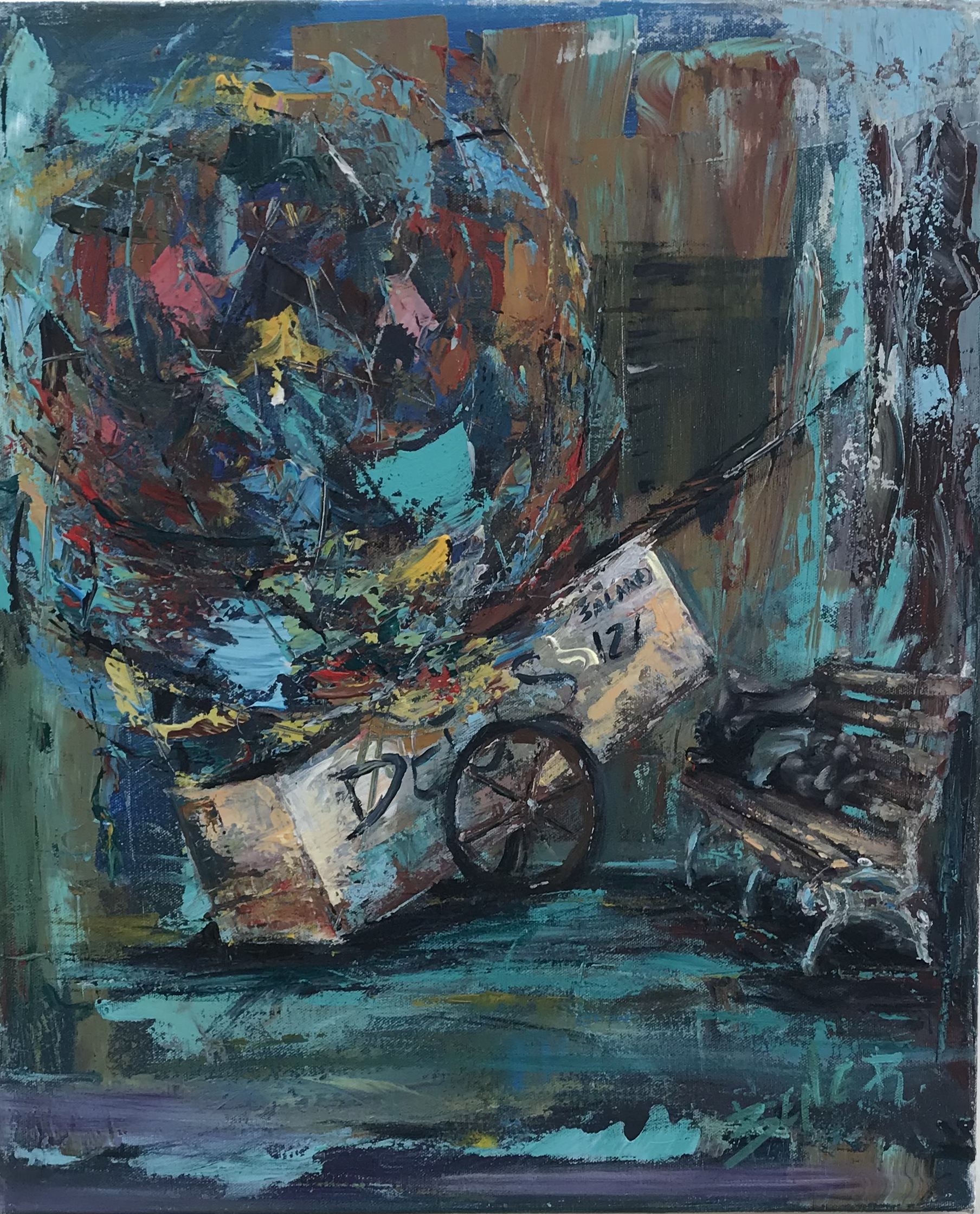 "O Guarda de Israel nunca dorme" 2024, acrylic  on canvas 40x50cm