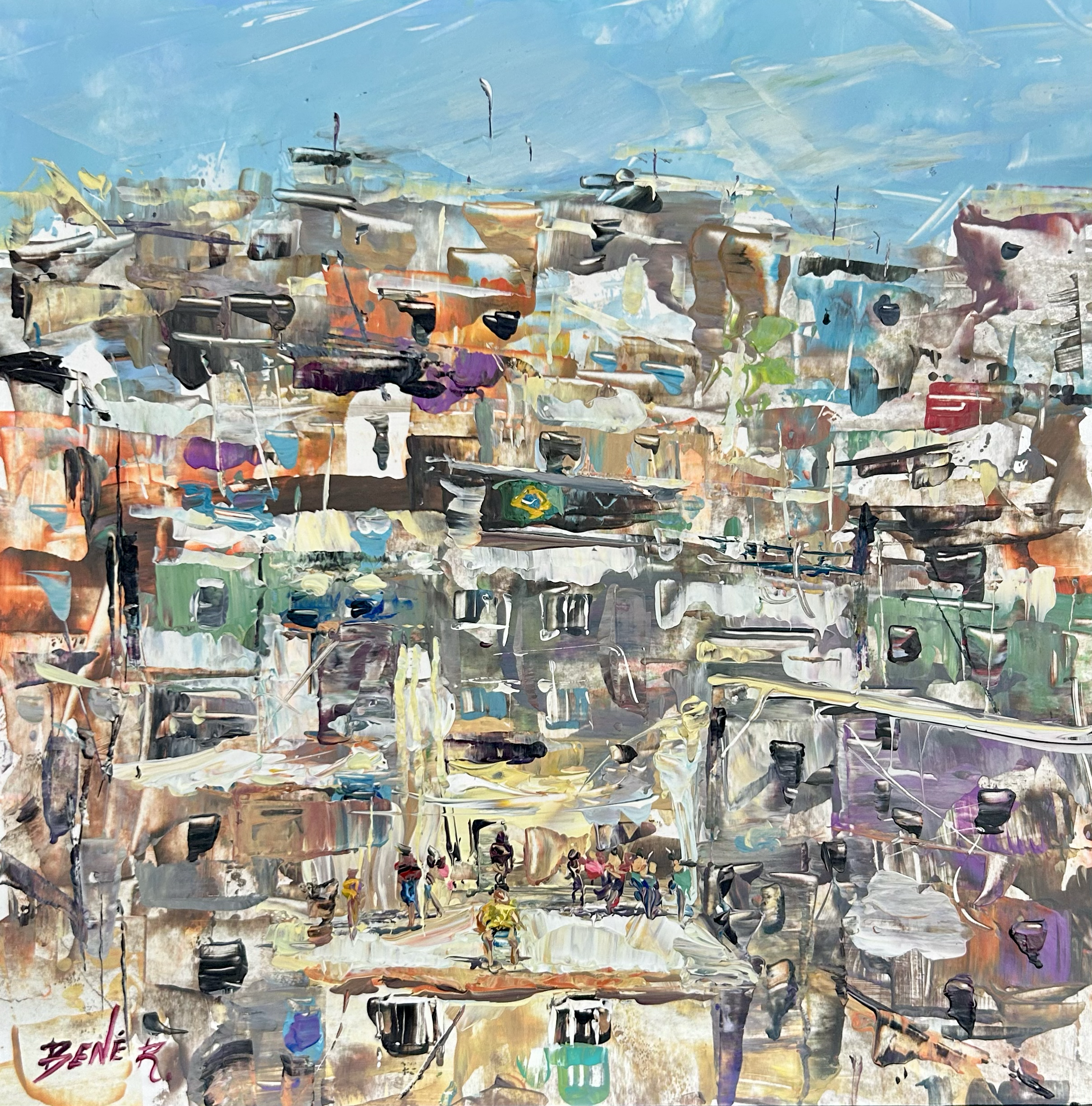 "Rocinha" 2026, acrylic on paper 30x30cm
