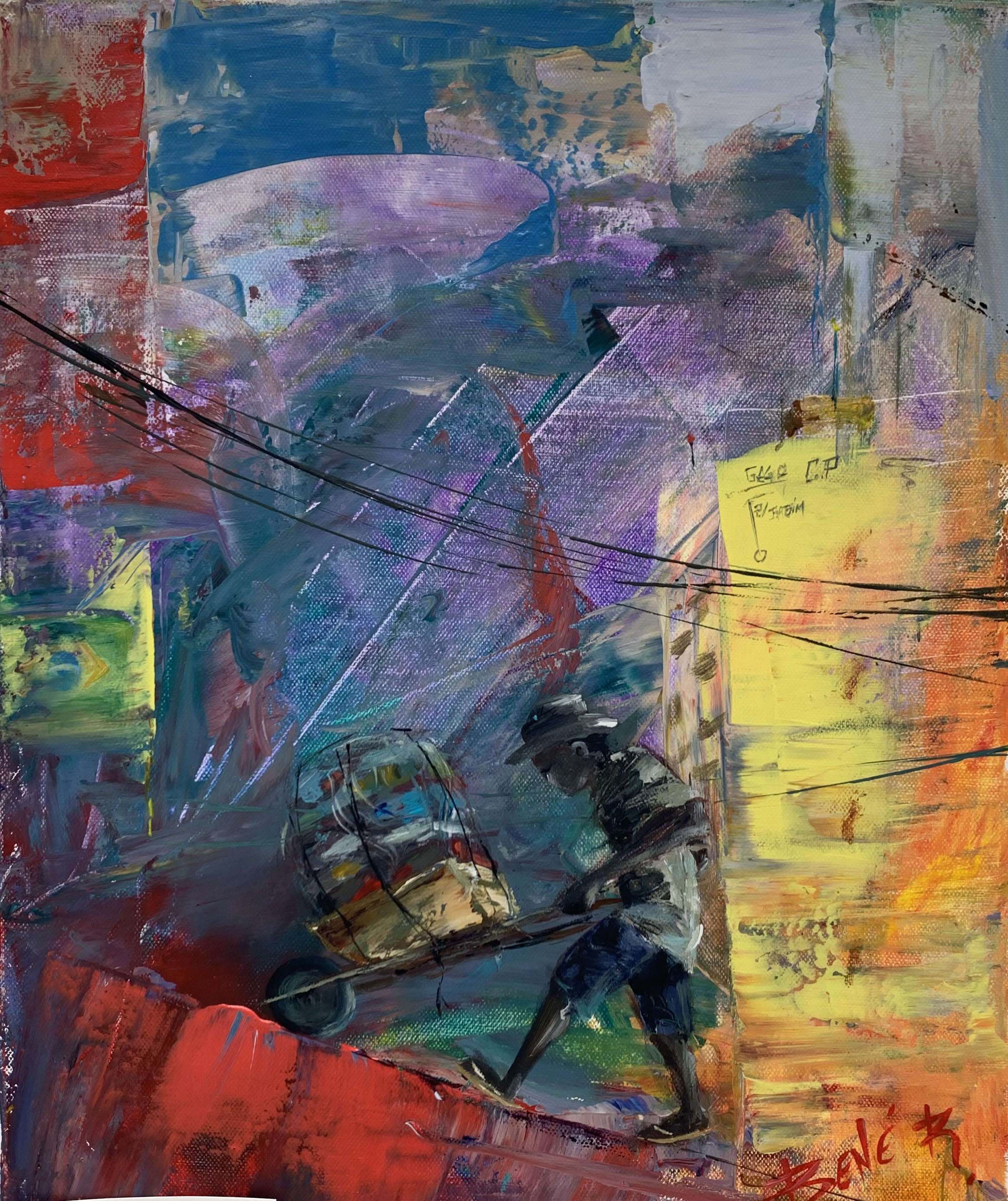 "Caminhos de Assis" 2023, acrylic on Canvas 50x40cm