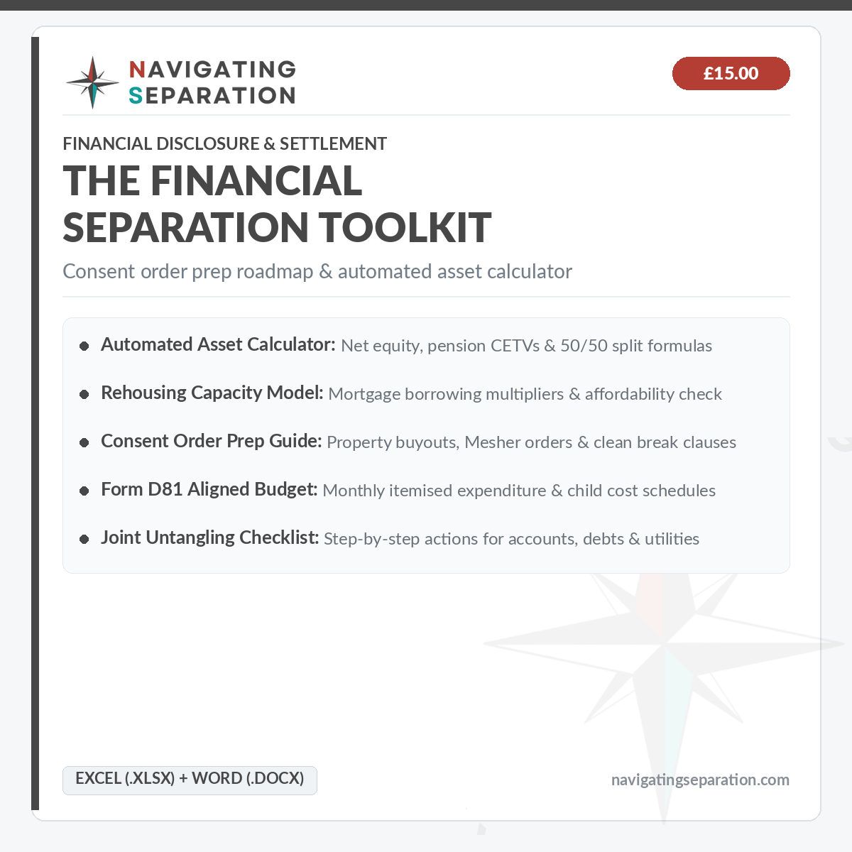 Financial Separation Toolkit