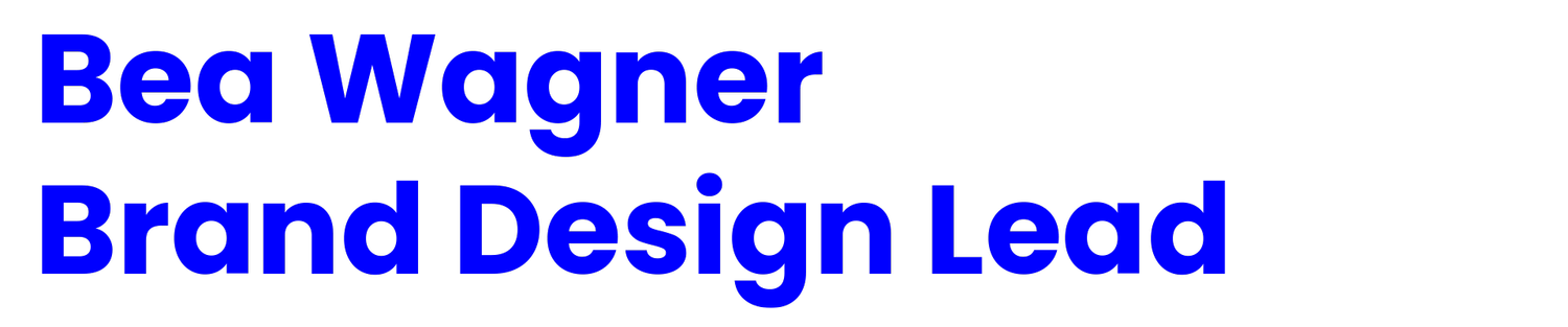 Bea Wagner. Brand Design Lead