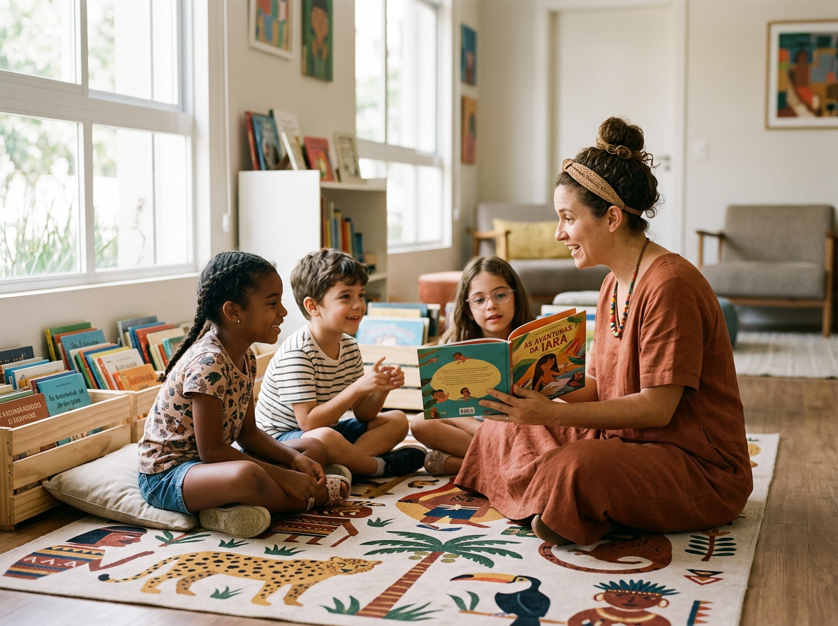 Clube de leitura para crianças 5-11 anos