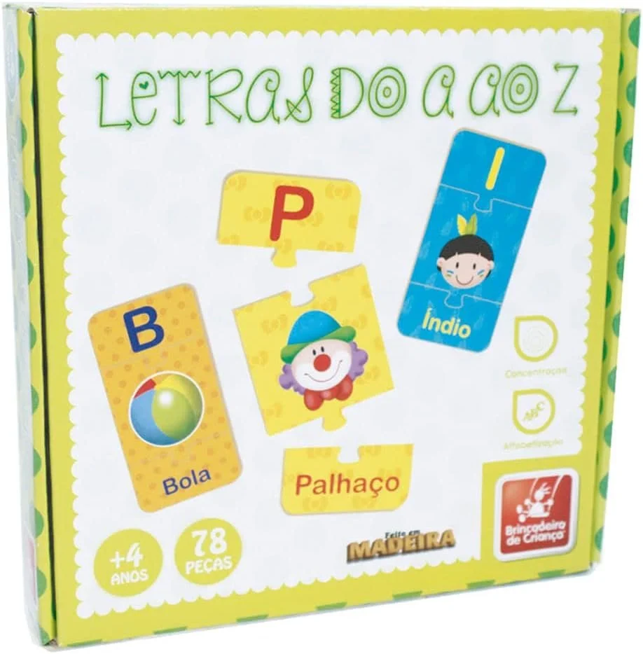 Quebra-Cabeça Educativo Letras do A ao Z