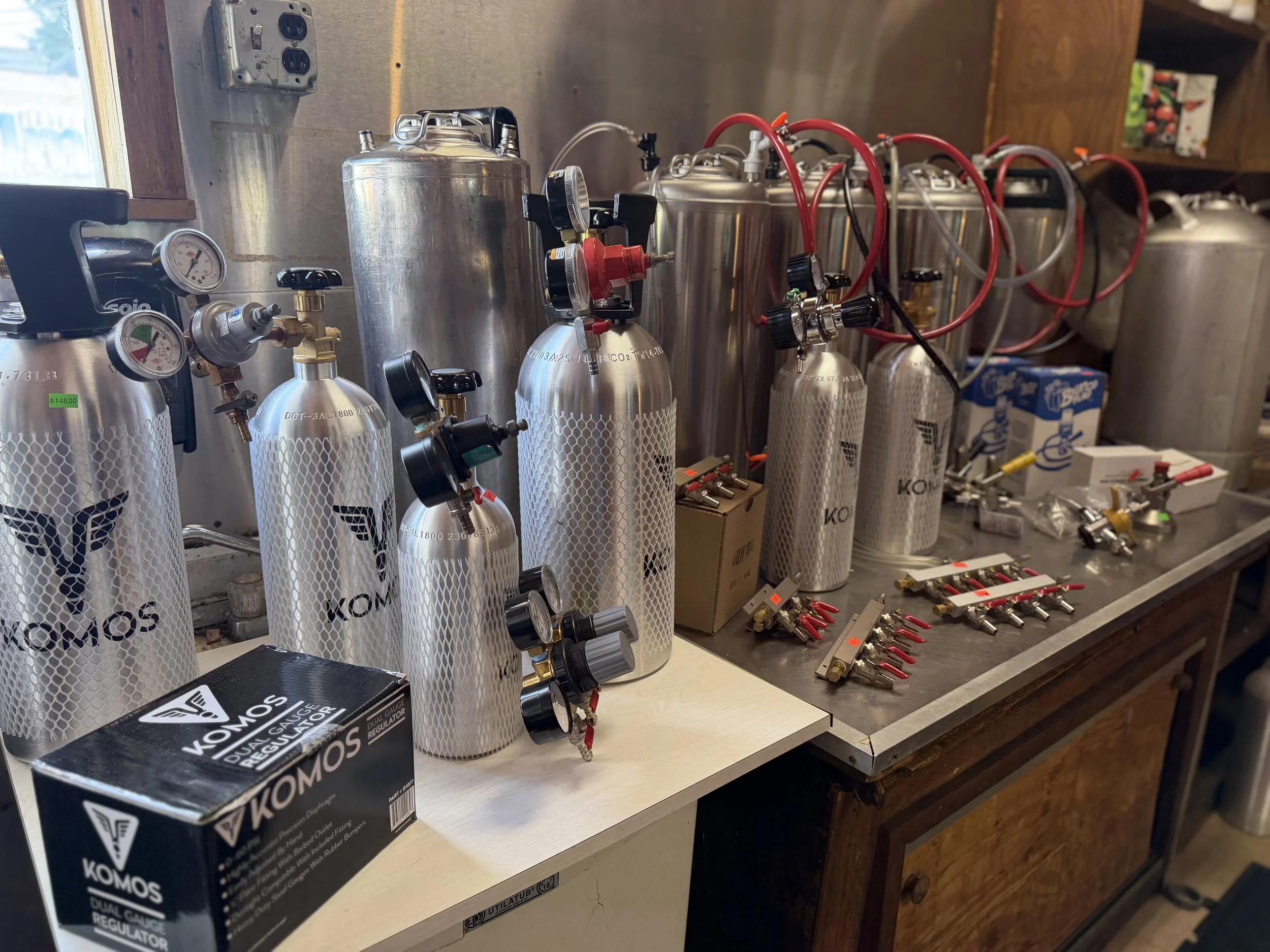 CO2 tanks, regulators, and draft equipment for homebrewing at Pantano's