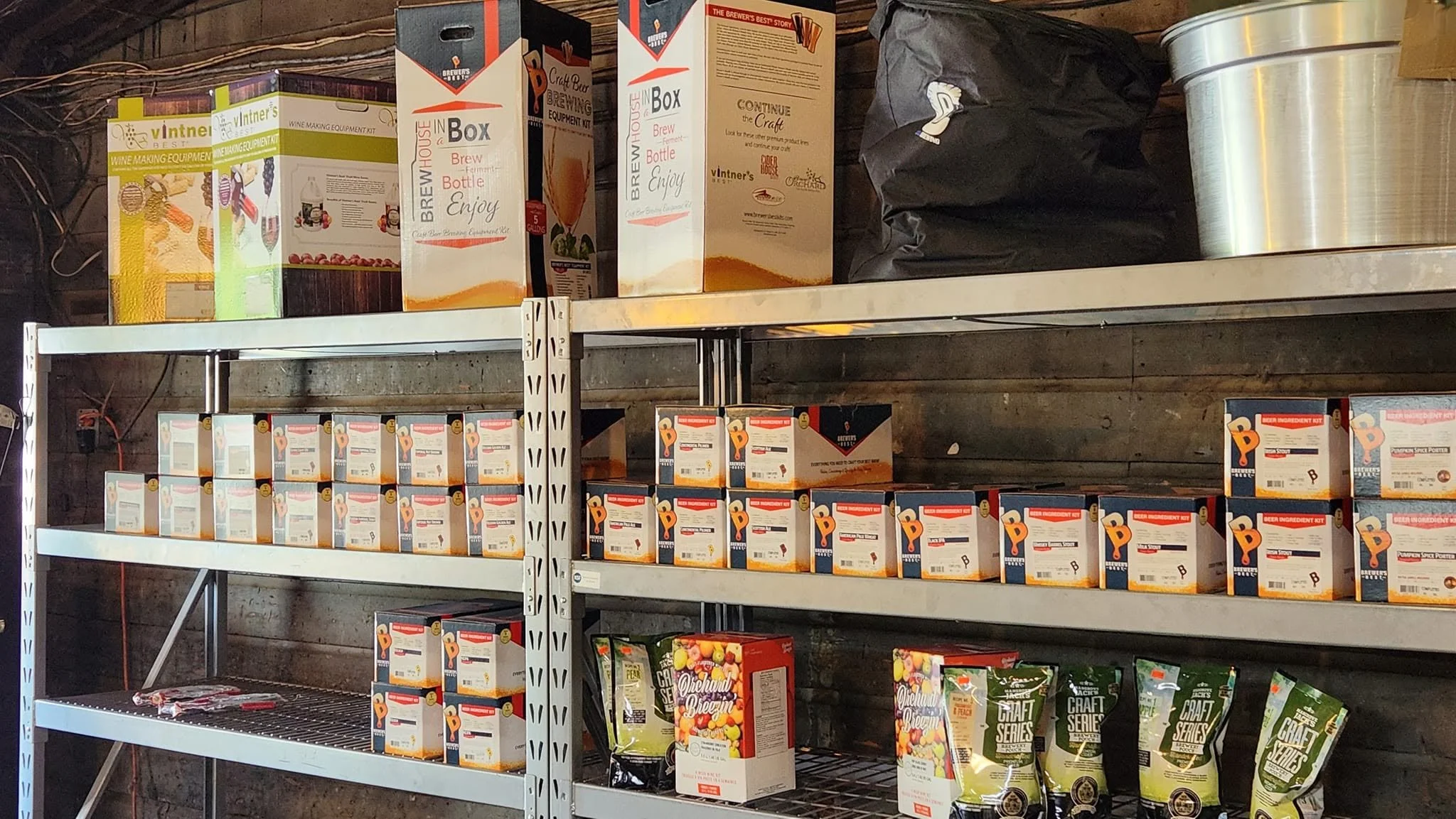 Imported canned tomatoes and Italian goods stocked at Pantano's