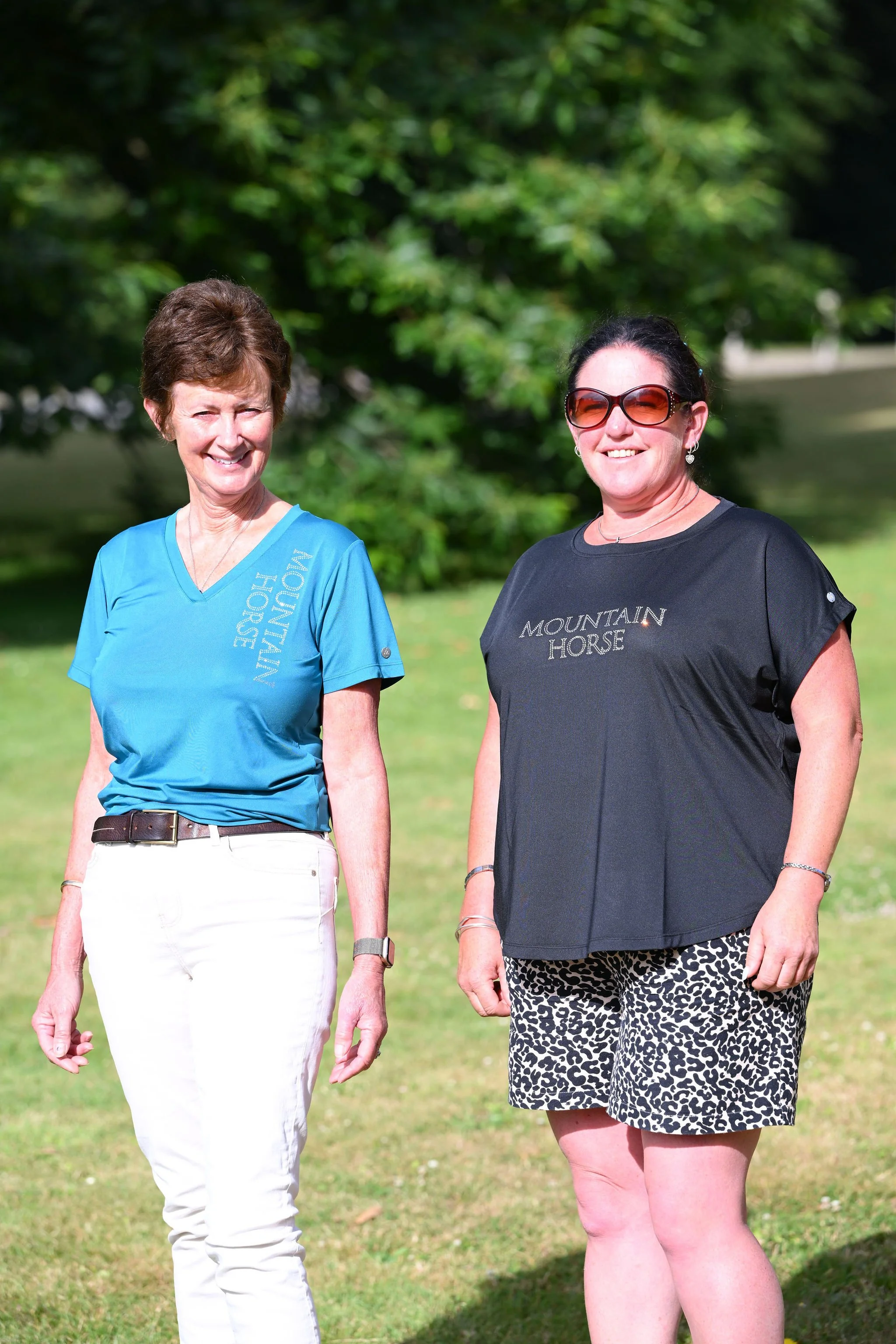 Karen and Clare, looking and feeling cool, courtesy of sponsors Mountain Horse