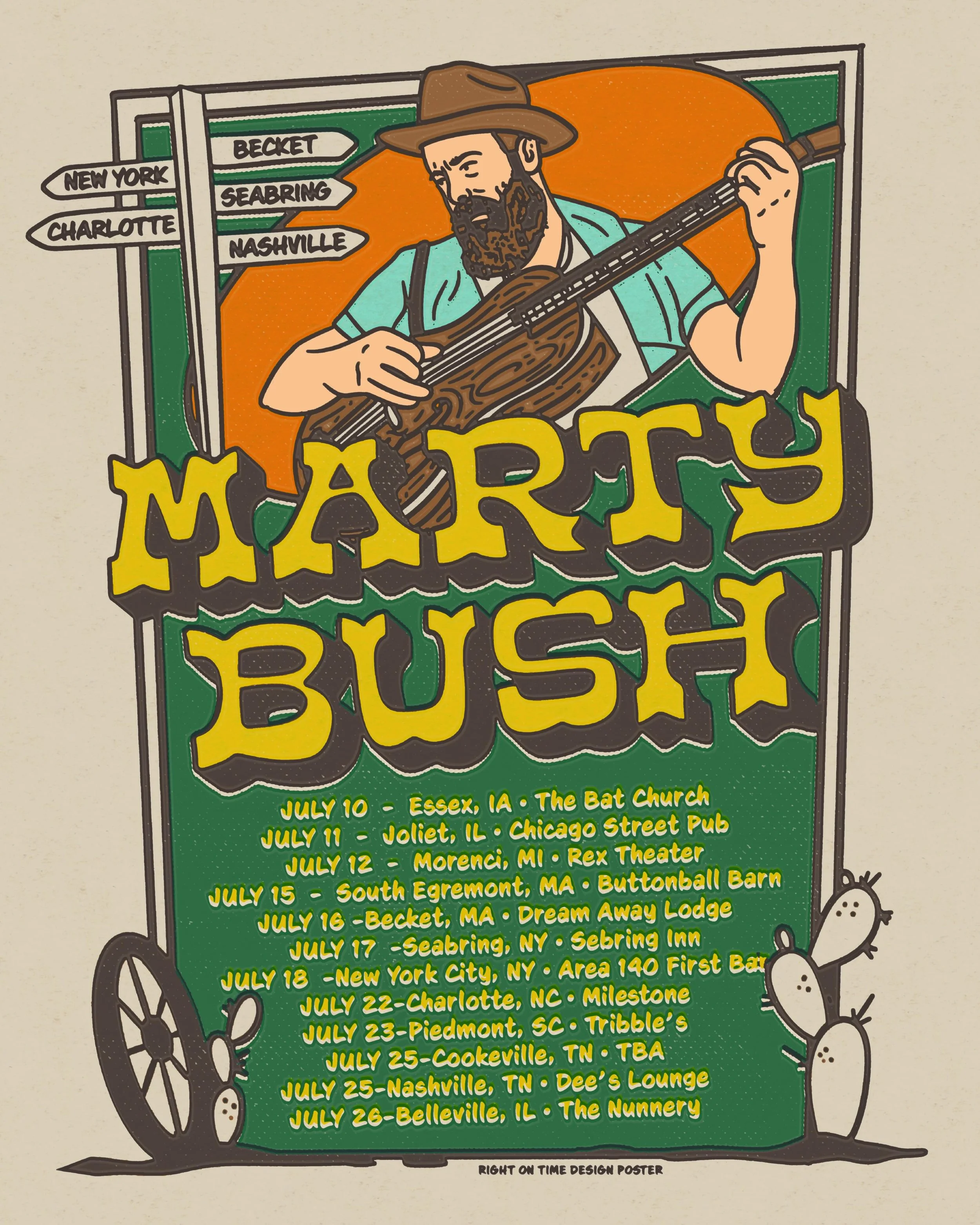 @martybushmusic is hitting the road! #gigposter #graphicdesign #halftone #illustration #country