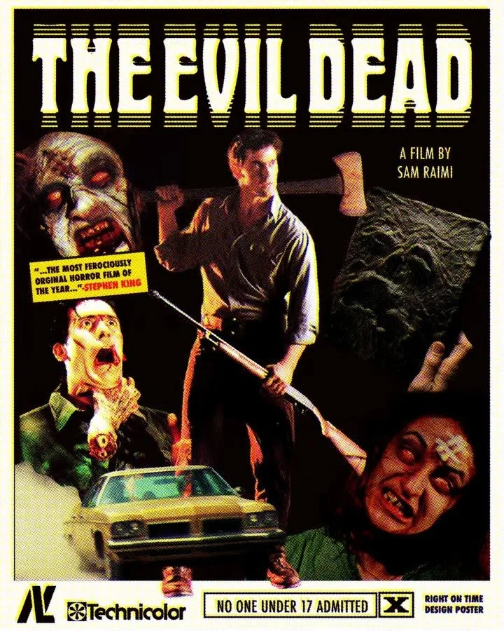 12 of 31 &bull; THE EVIL DEAD &bull; (1981) #halftone #filmposter #graphicdesign #theevildead #design