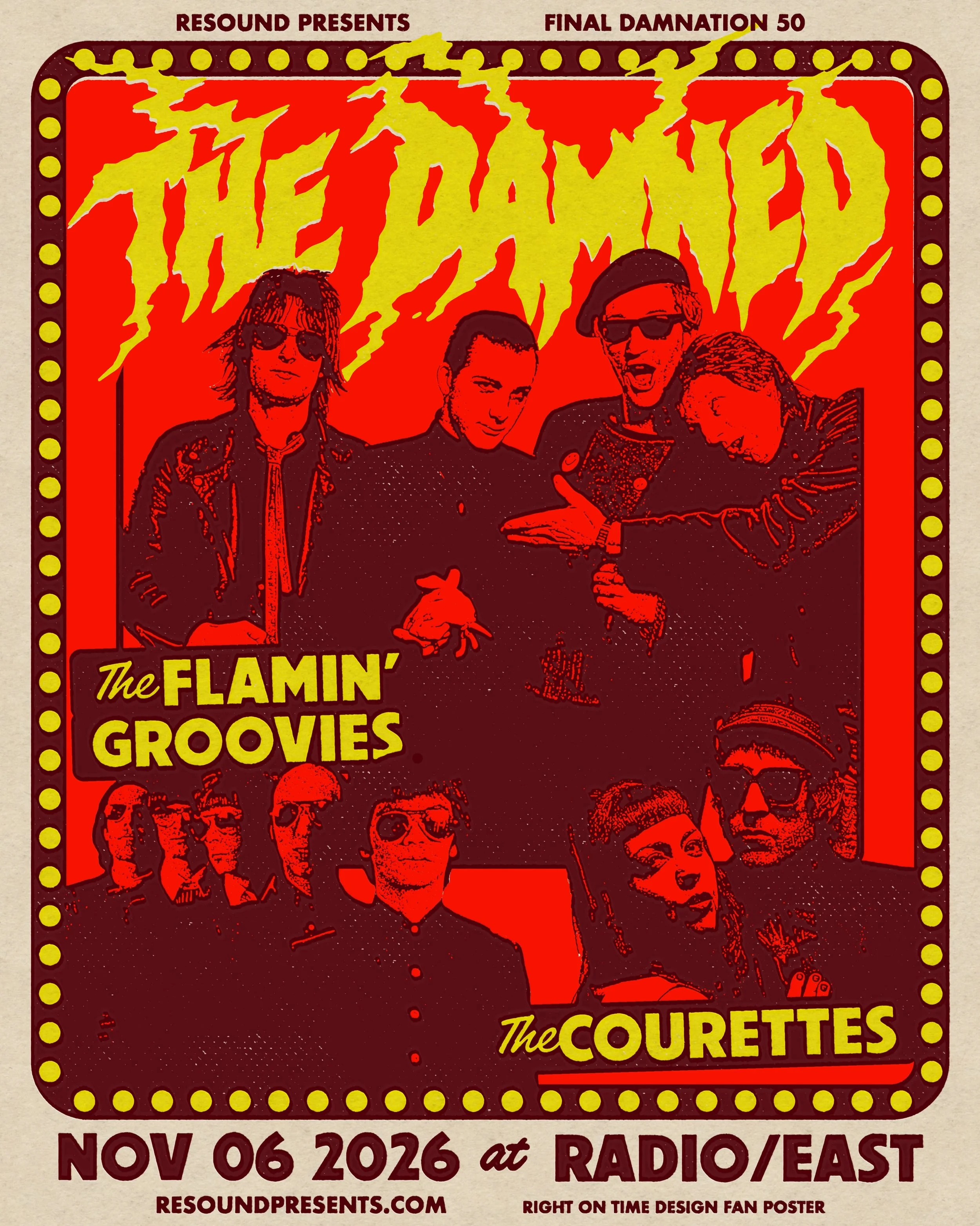 Excited to catch @thedamnedofficial along with @theflamingroovies plus @thecourettes next month at @radioeastaustin presented by @resoundpresents This is a bootleg poster I created for fun! #thedamned #lovesong #flamingroovies #austin