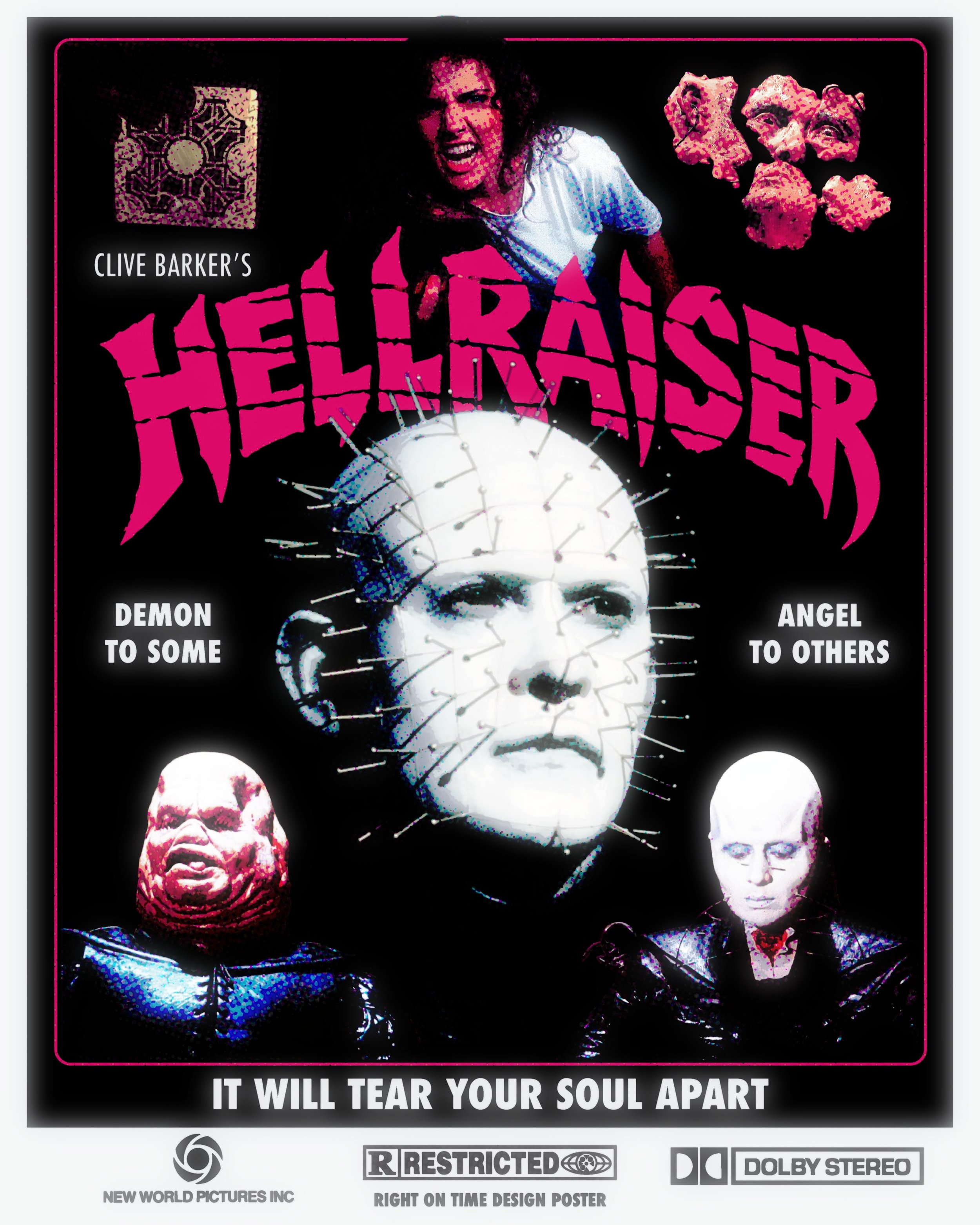 13 of 31 &bull; HELLRAISER &bull; #clivebarker #hellraiser #filmposter #bootlegdesign #halftone