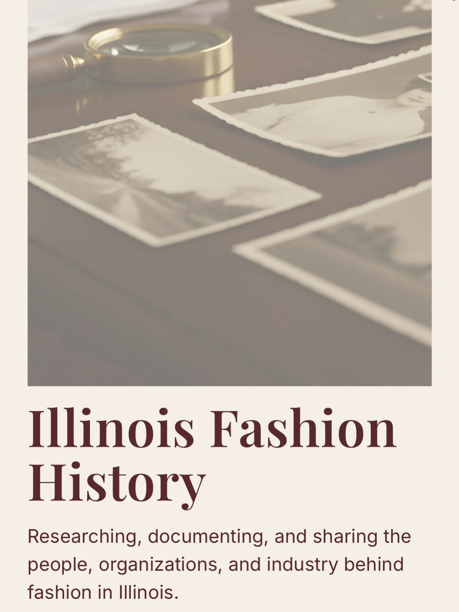 Have you seen it yet?
Illinois Fashion History is officially live. Explore the projects, research, and stories behind fashion history in Illinois &mdash; and see what&rsquo;s coming next.

🔗 illinoisfashionhistory.org

#IllinoisFashionHistory #Fashi