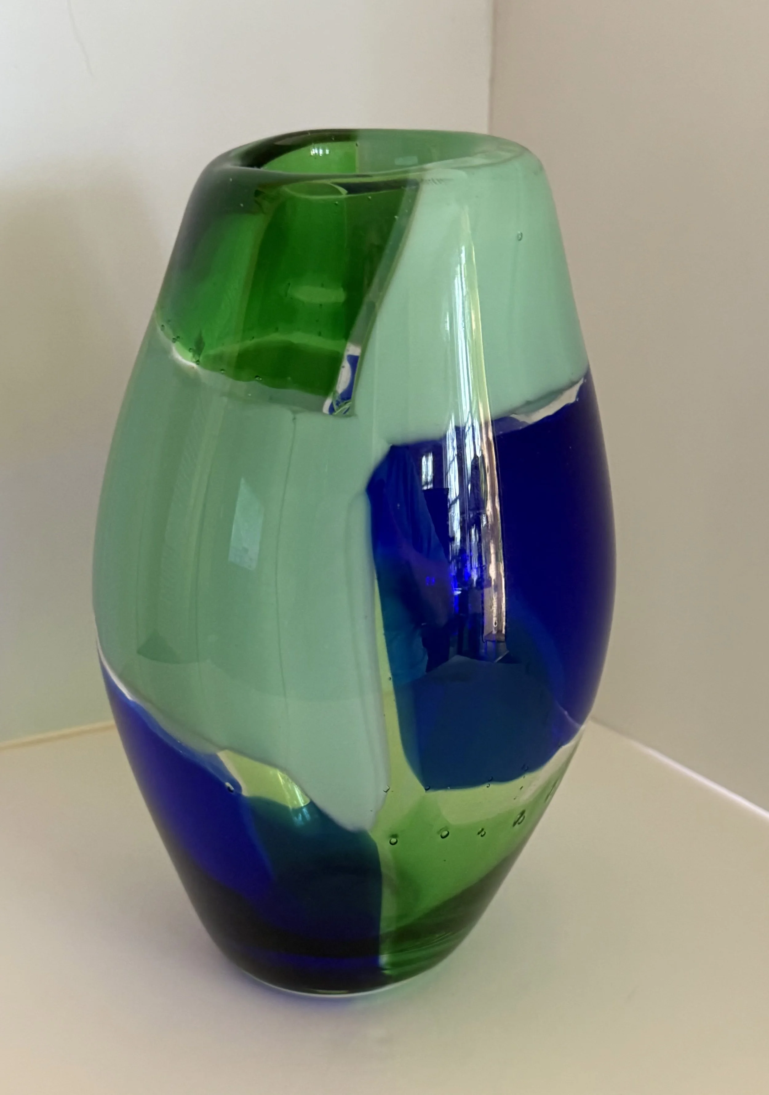 Handblown glass vase from the Artist’s Collection.