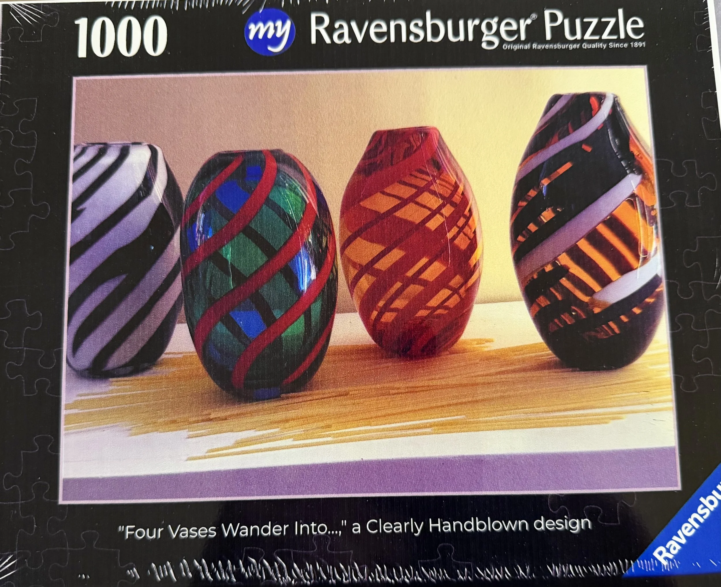 Four Vases Wander Into… Ravensburger puzzle box