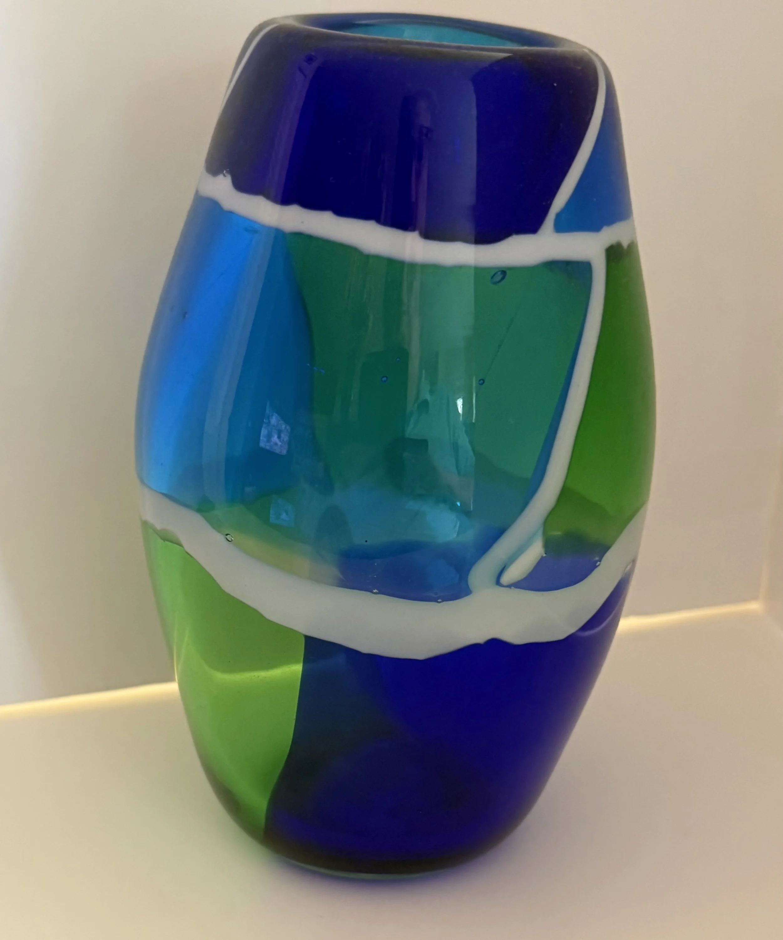 Handblown glass vase from the Artist’s Collection.