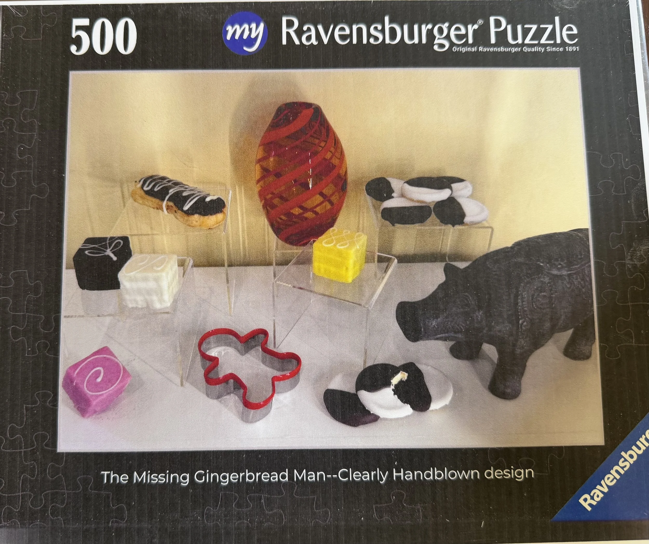 The Missing Gingerbread Man — Ravensburger jigsaw puzzle box.