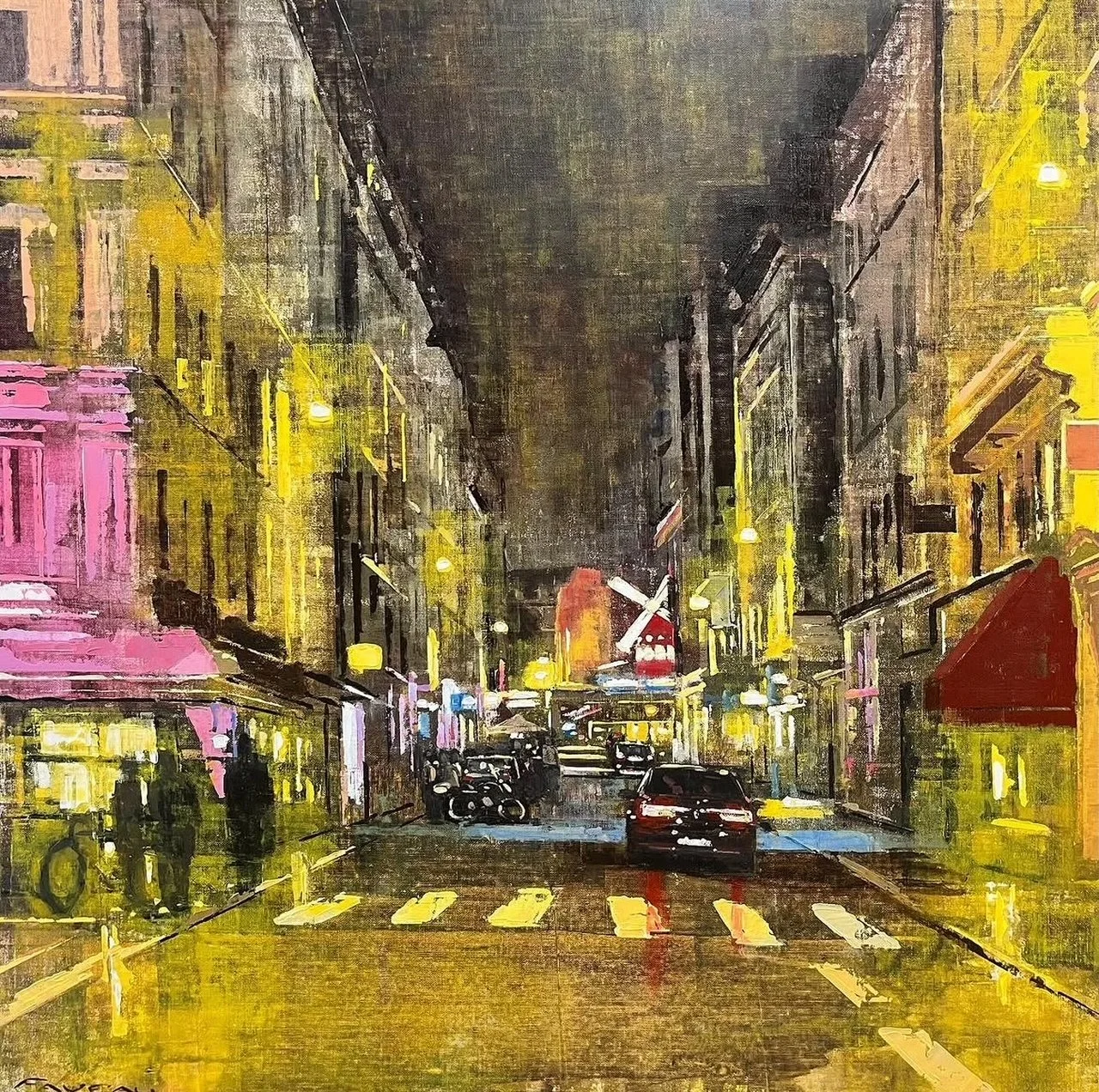 Moulin-Rouge - 80 x 80 cm - Huile sur toile