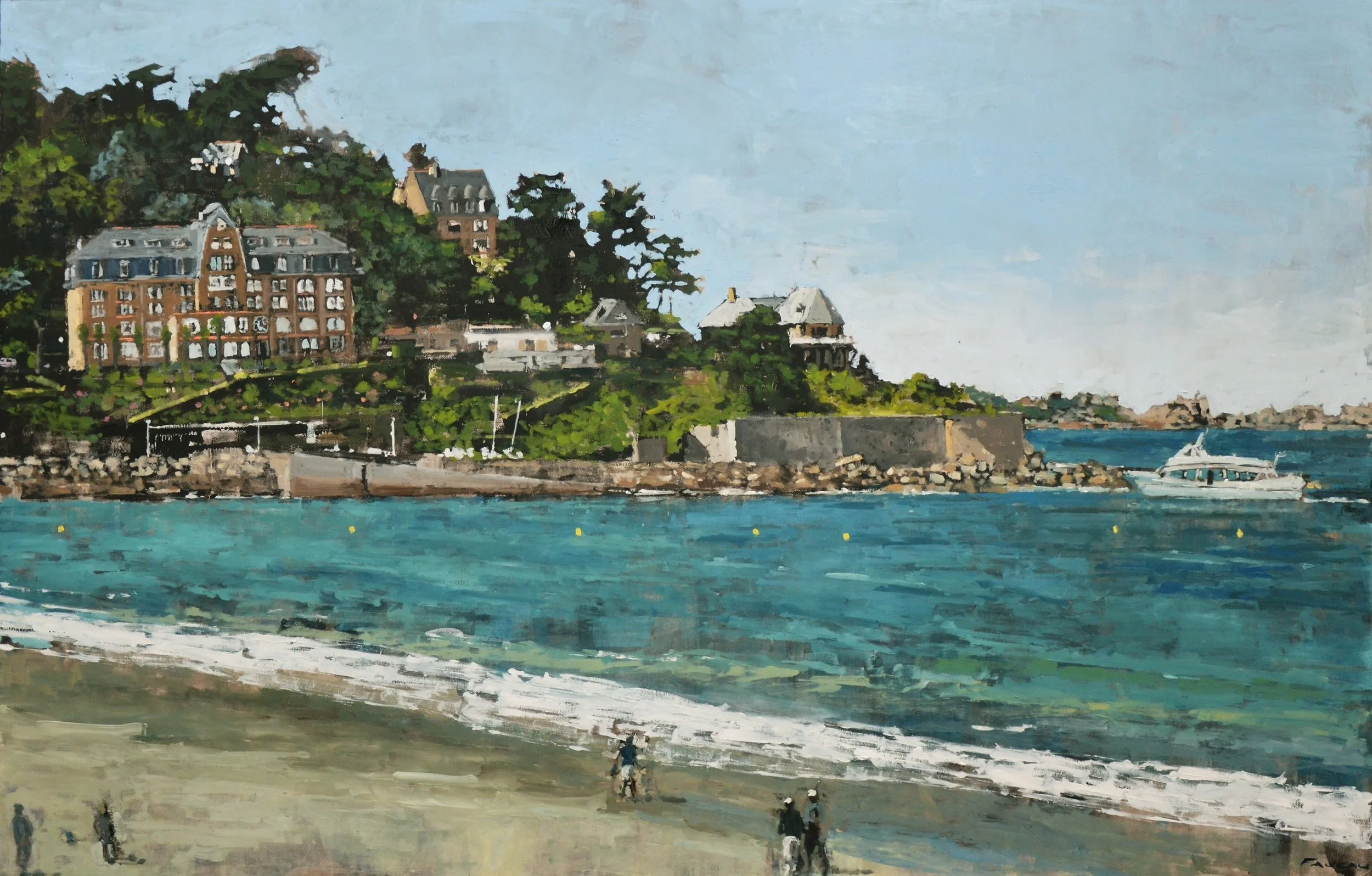Perros-Guirec - 130 x 81 cm - Huile sur bois