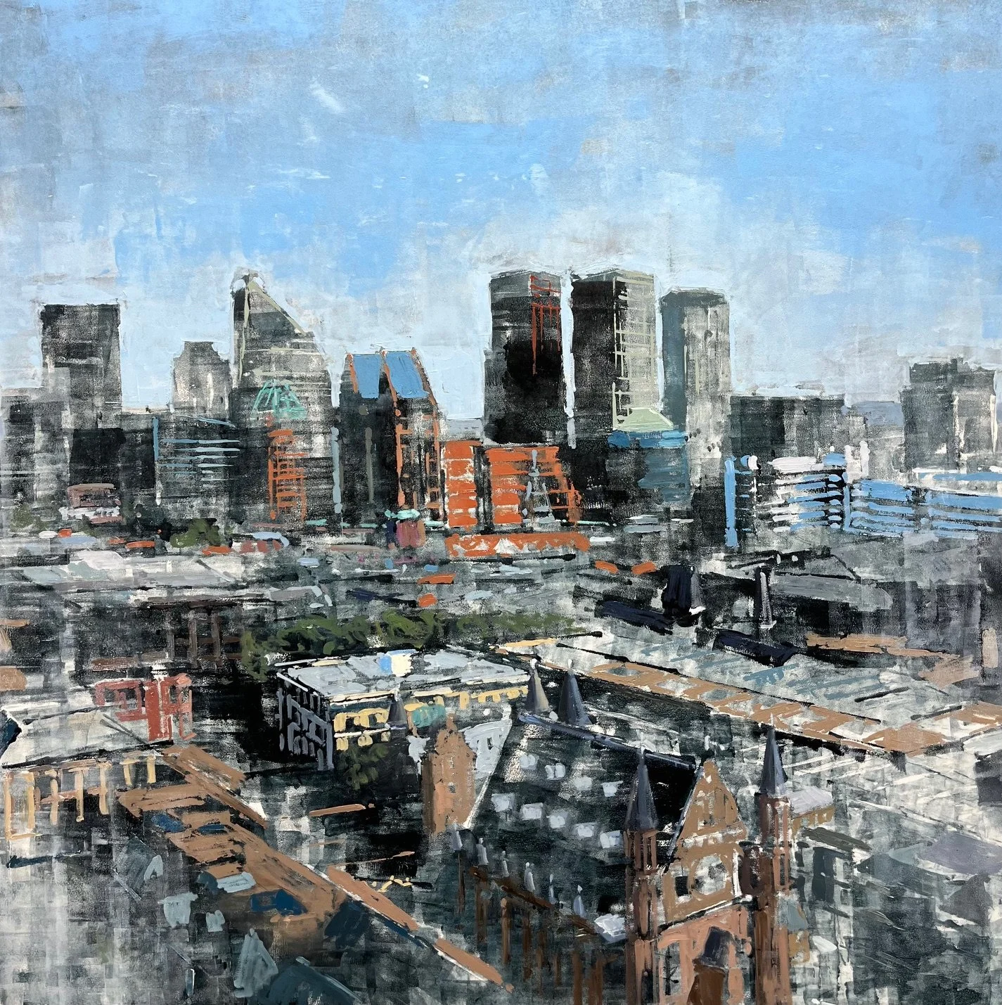 The Hague landscape - 100 x1 00cm - Huile sur bois