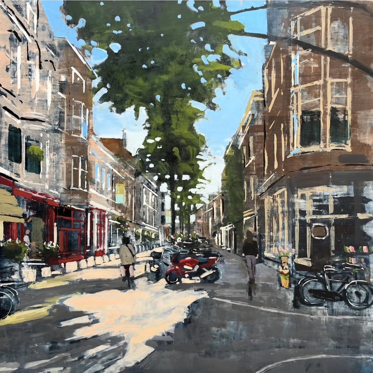 Piet Heinstraat summer - 80 x 80 cm - Huile sur bois