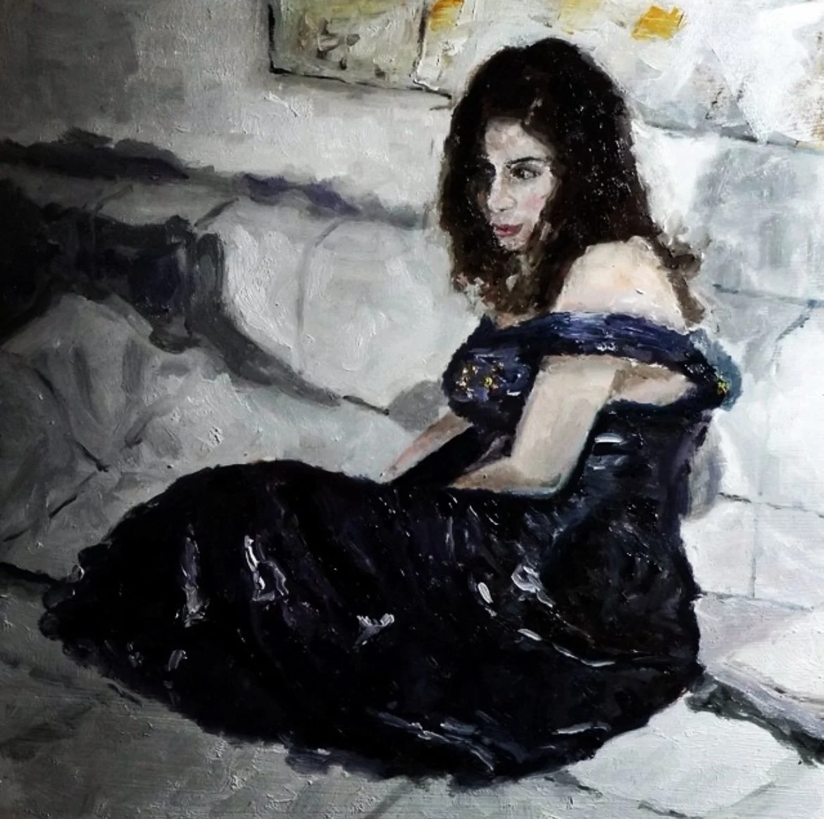 Lydia - 36 x 36 cm - Huile sur bois