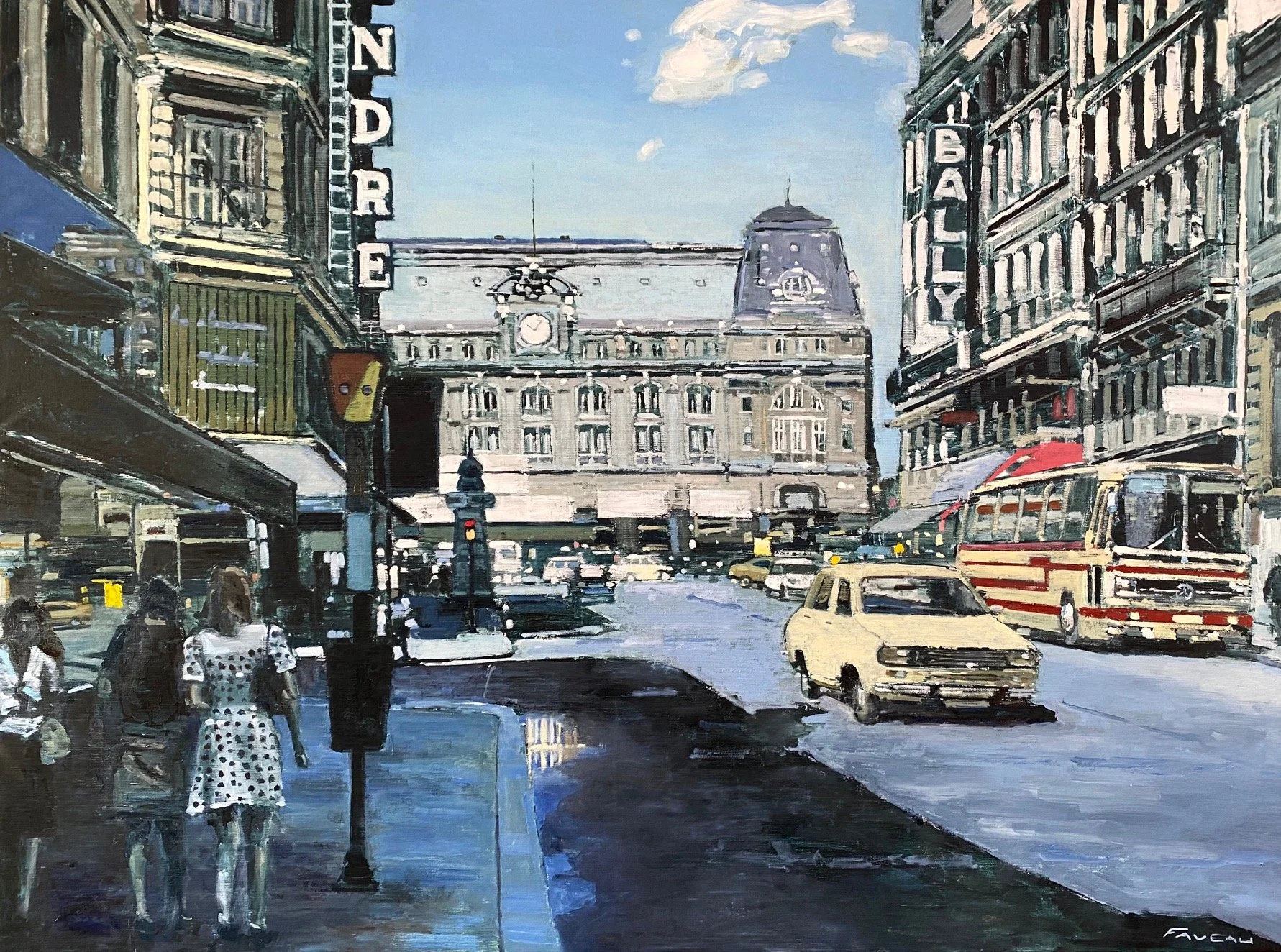 Rue du Havre, 1972 - 130 x 97 cm - Huile sur toile