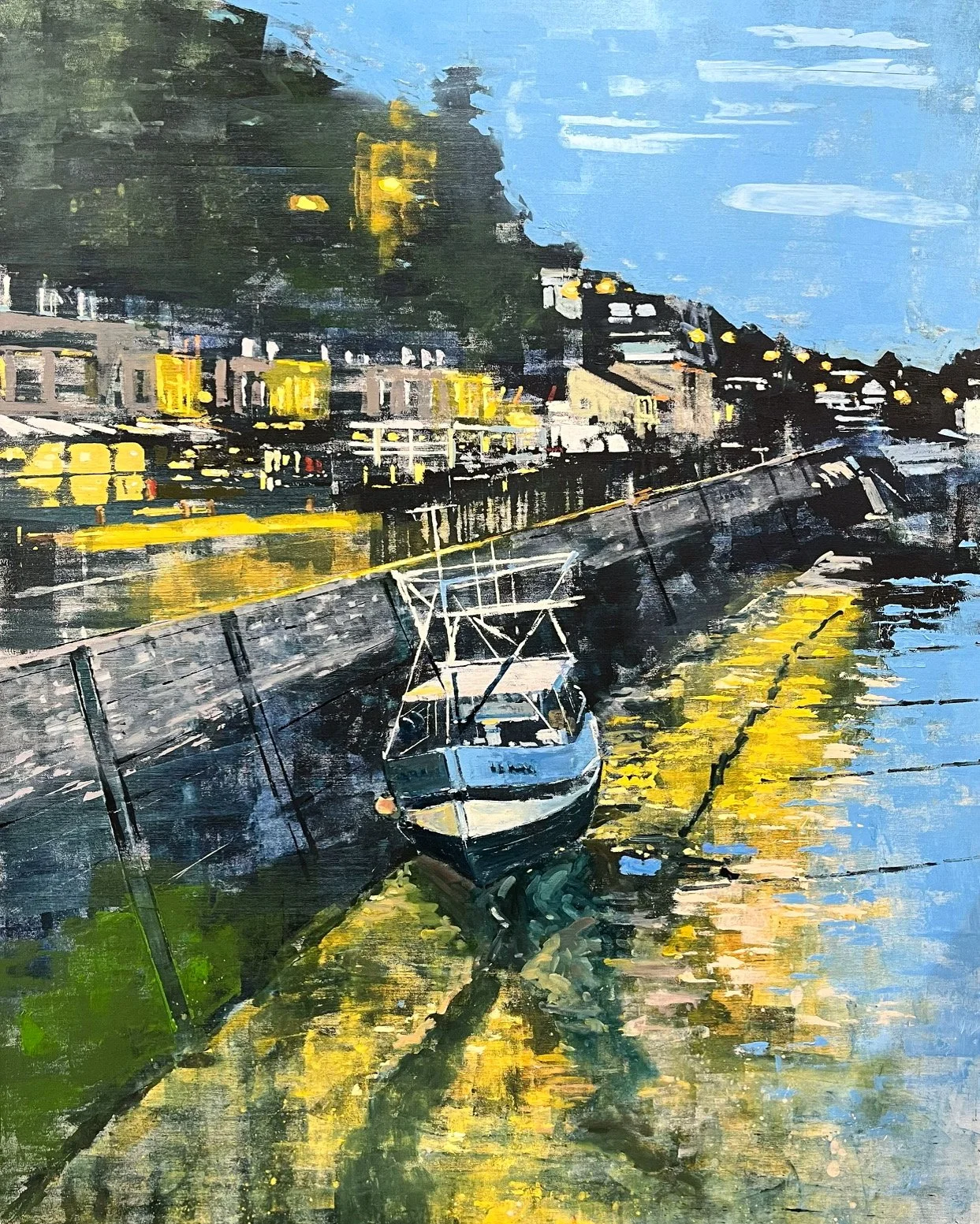 Port d'Erquy - 162 x 130 cm - Huile sur toile