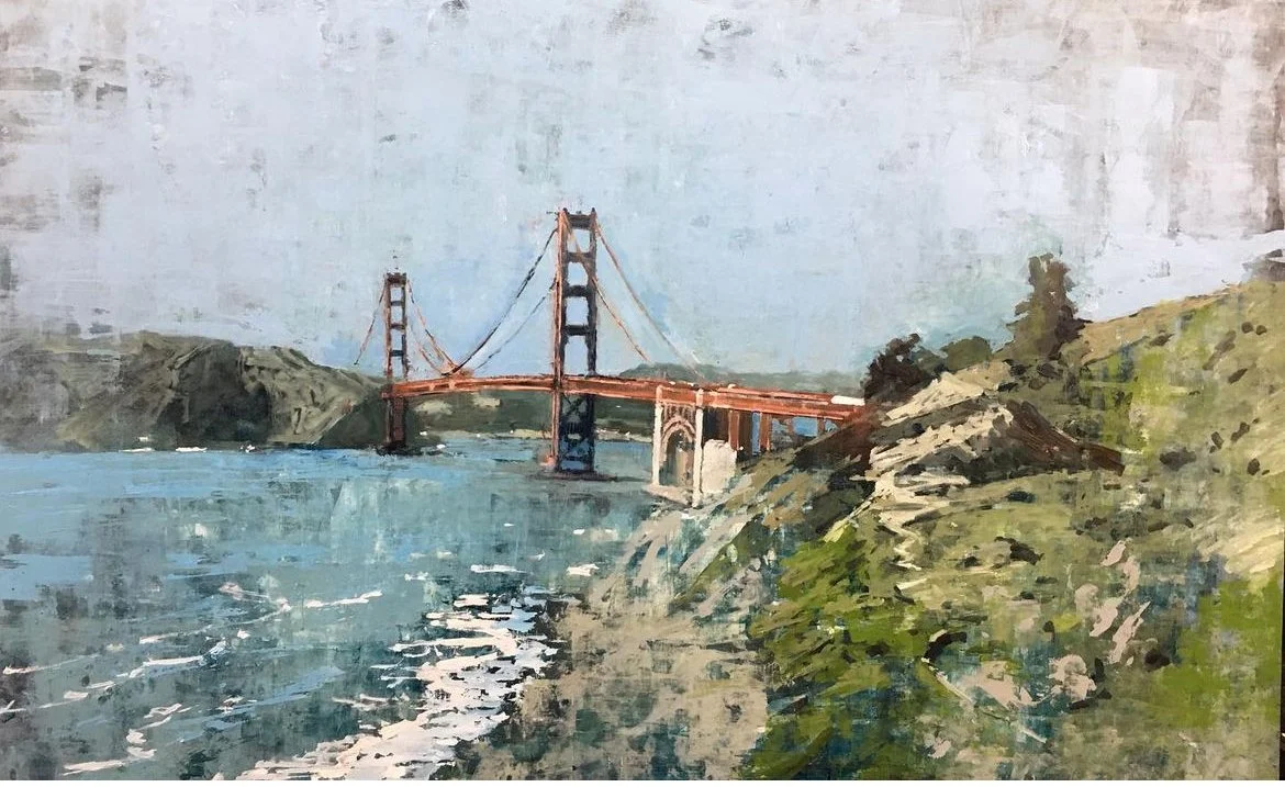 Golden Gate Bridge - 130 x 81 cm - Huile sur bois