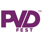 PVD Fest logo with purple and white text