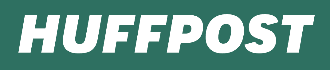 HuffPost logo in white text on a dark green background.