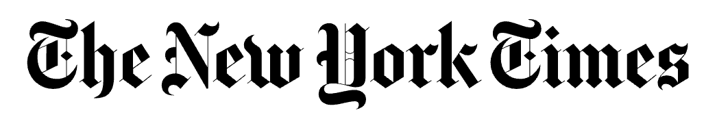 The New York Times logo in black Gothic font.