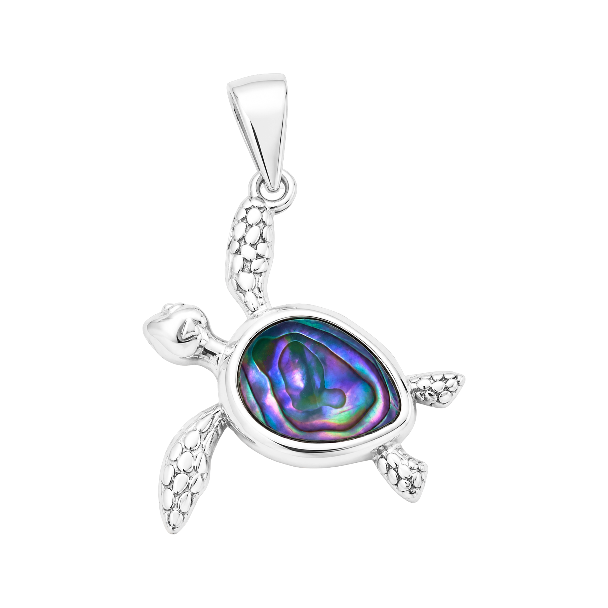 Dije Tortuga Multicolor Plata
