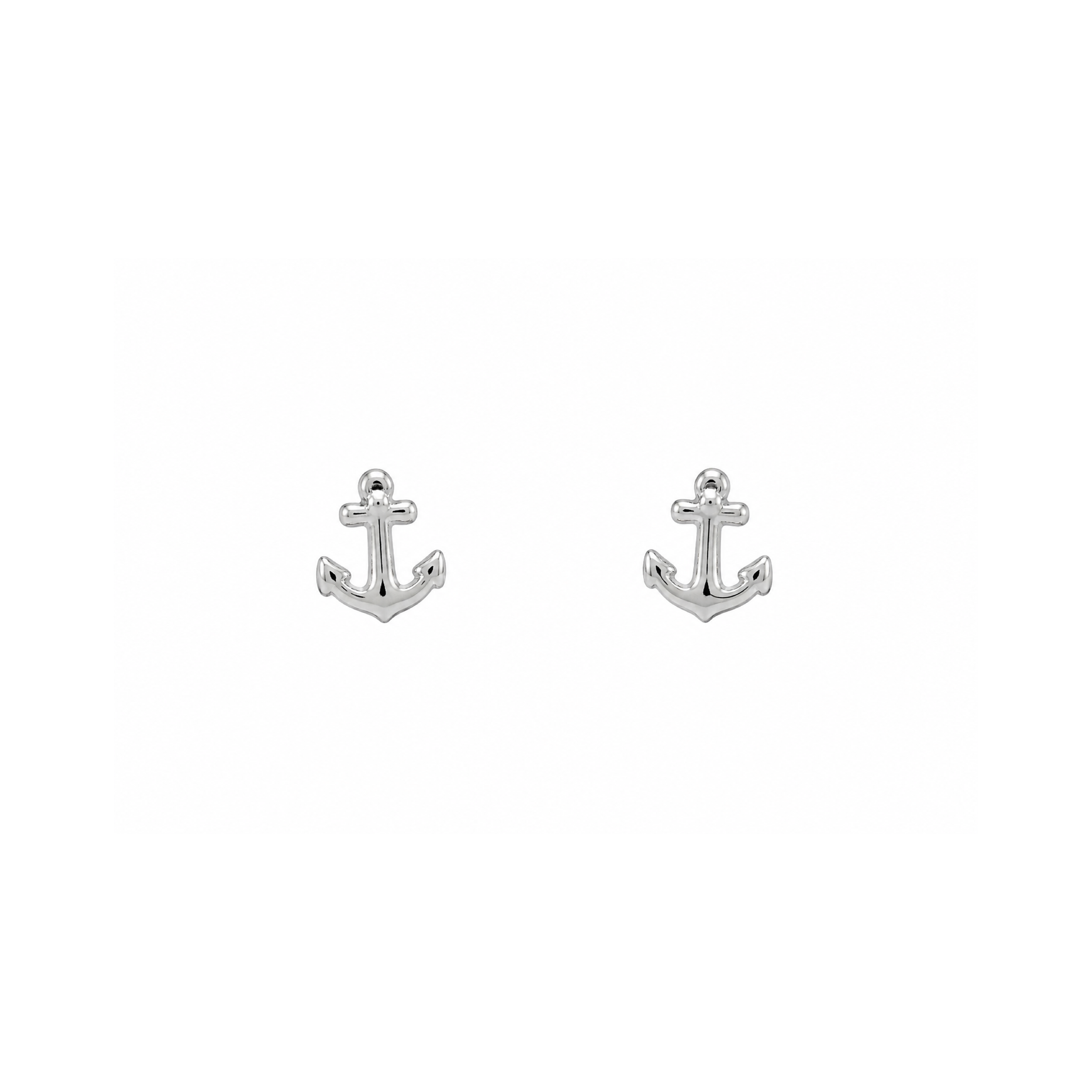 Aretes de Ancla Plata 9.25