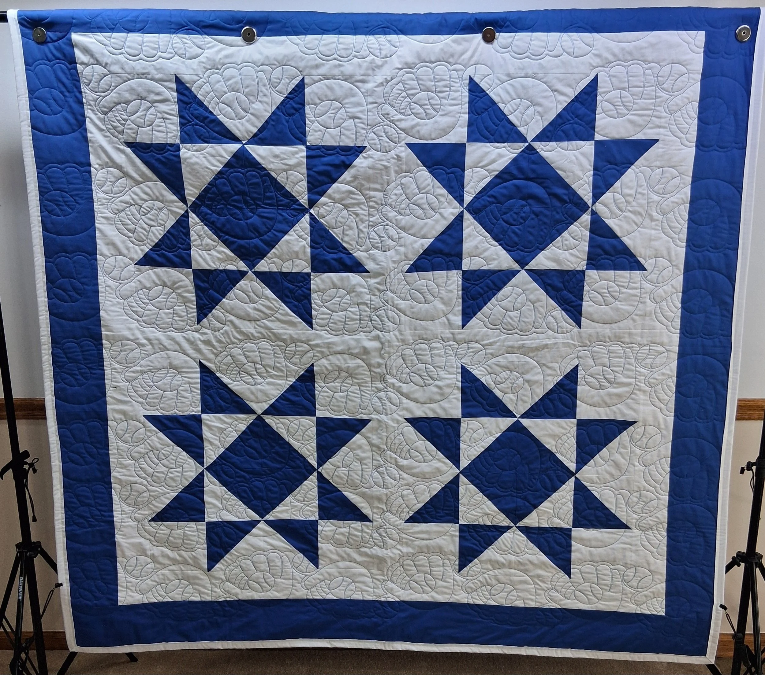 Blue and White Stars 68 X 68