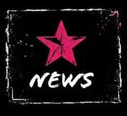 A black background image with a pink star and the word 'News' written below it in white.
