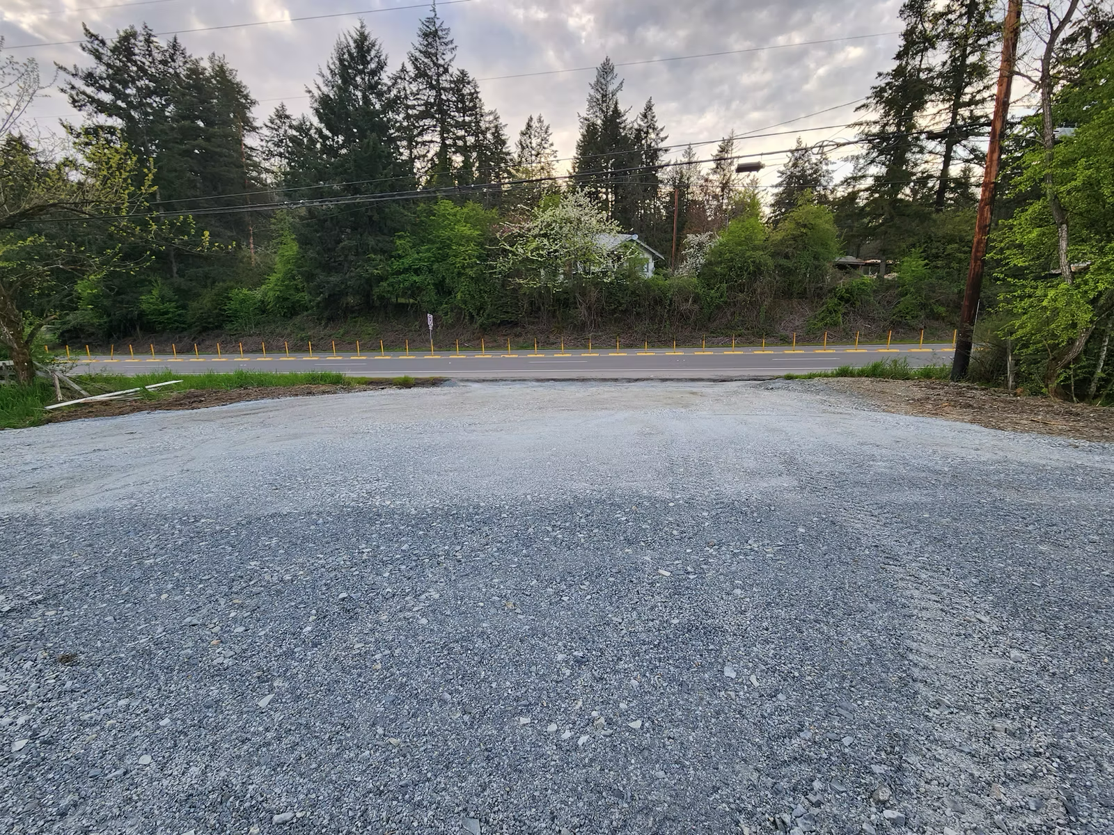 Gravel parking lot installed