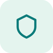 Shield icon on a green background.