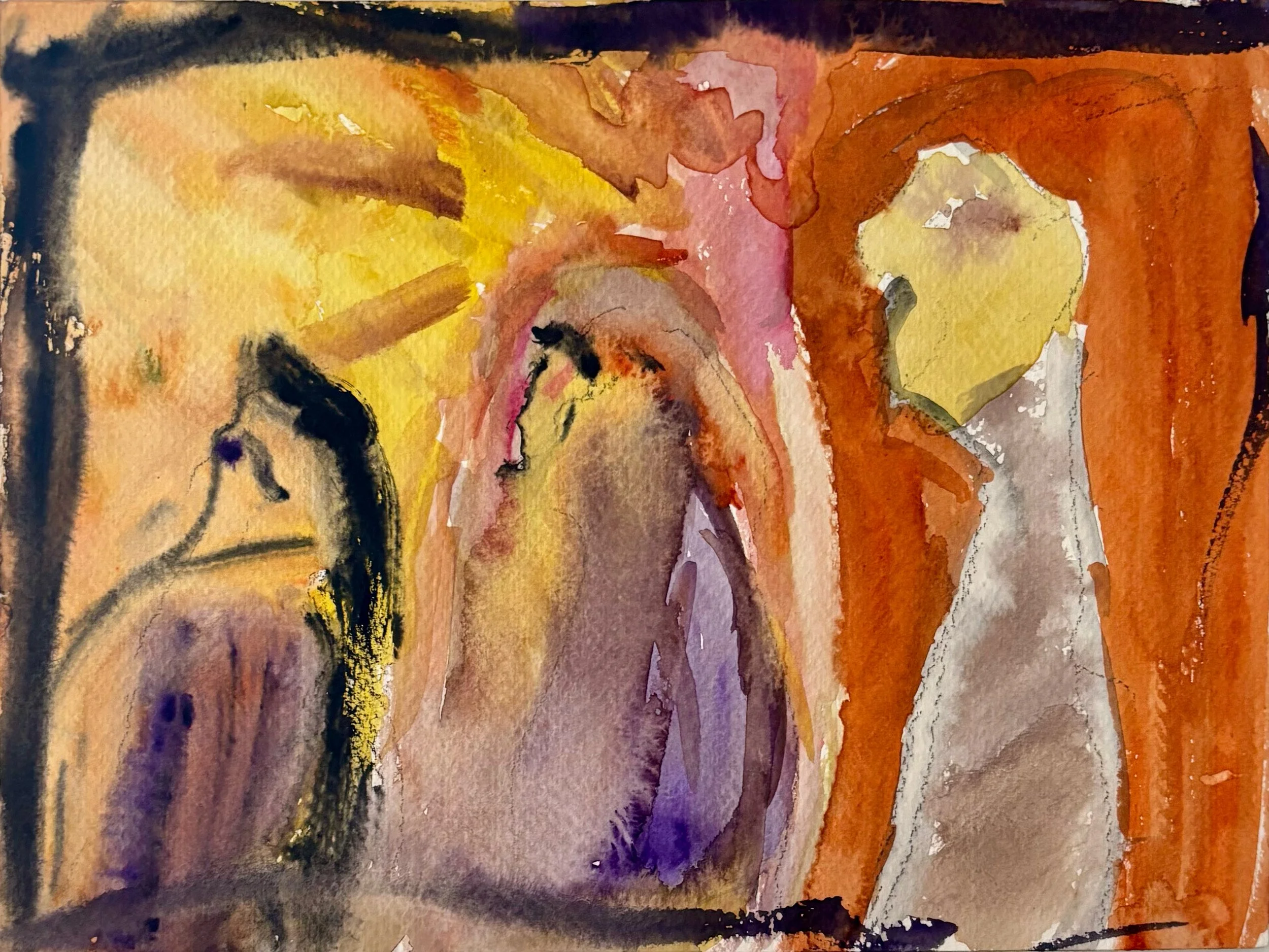 Queue
Oil on paper · 9" x 12"