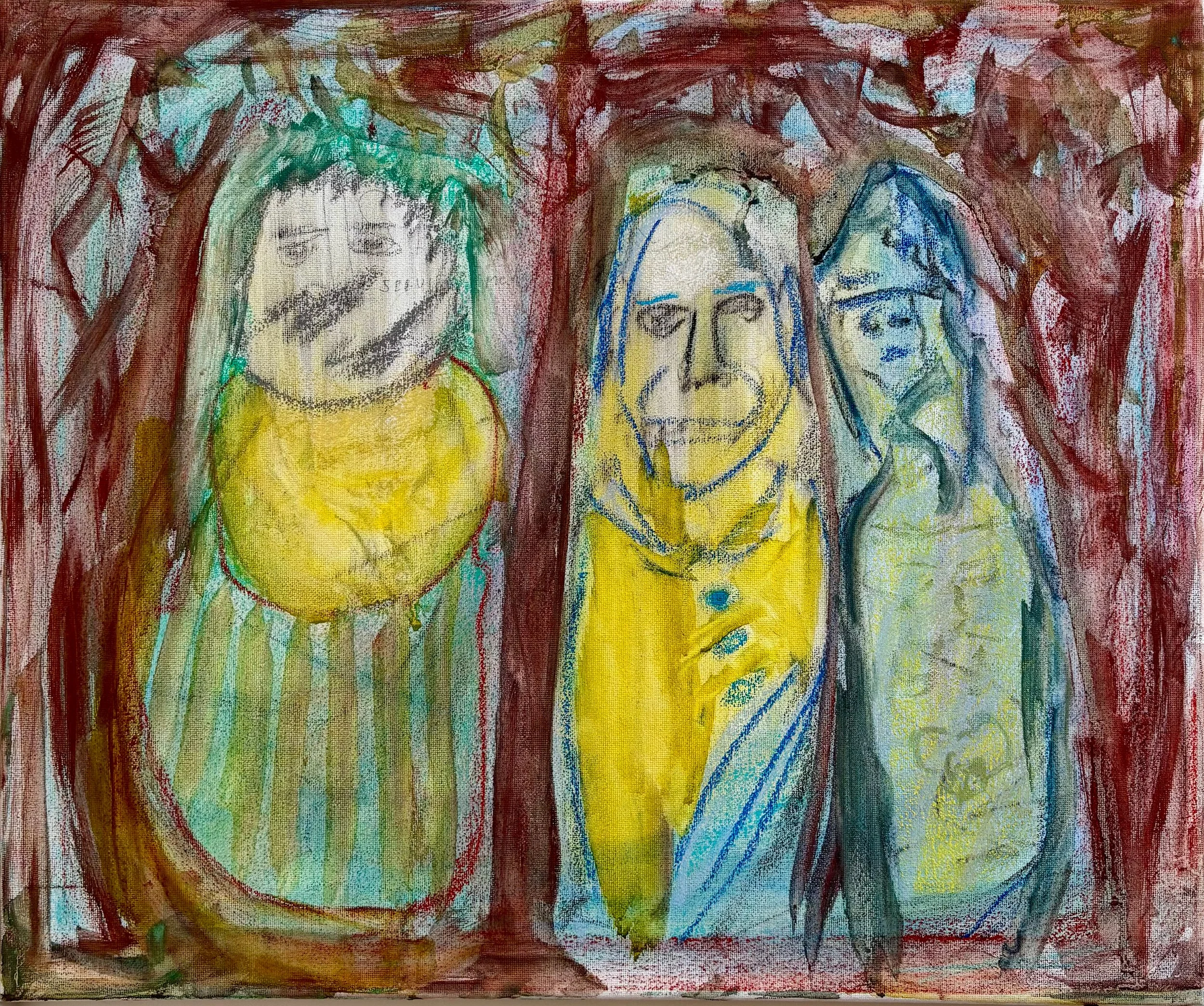 Trois
Acrylic and pastel on canvas · 16" x 20"