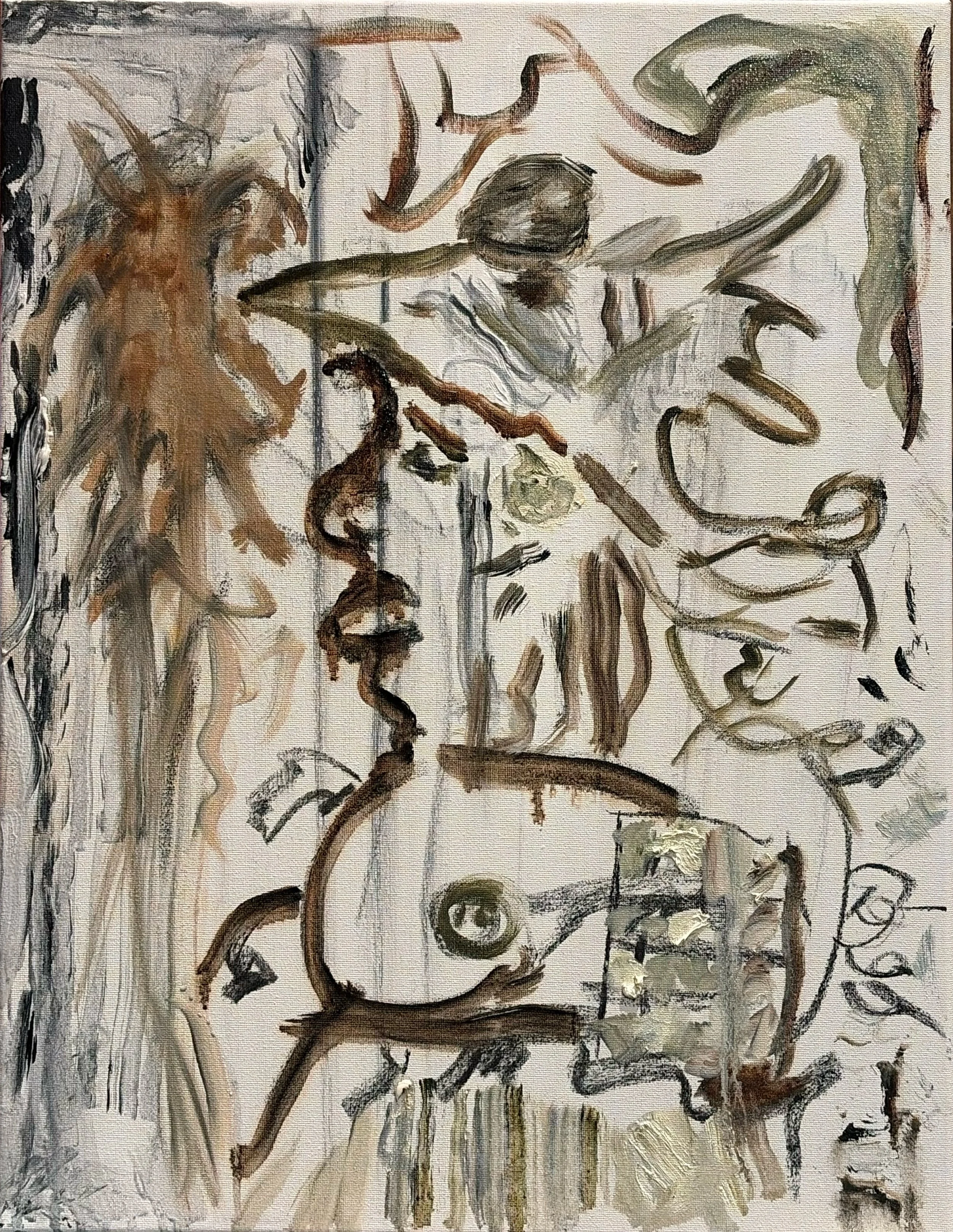 Condottiere
Oil, acrylic, and charcoal on canvas · 20" x 16"