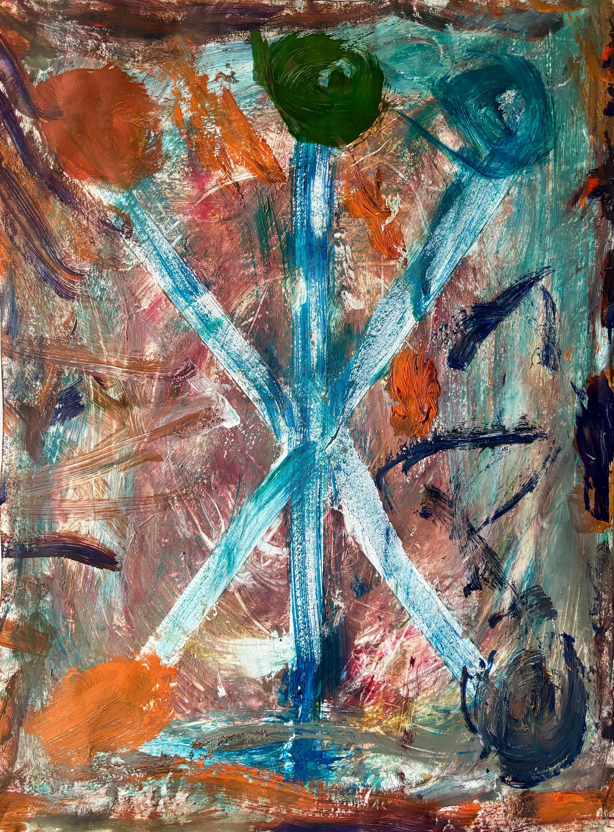 Heads
Oil and acrylic on paper · 23" x 16"