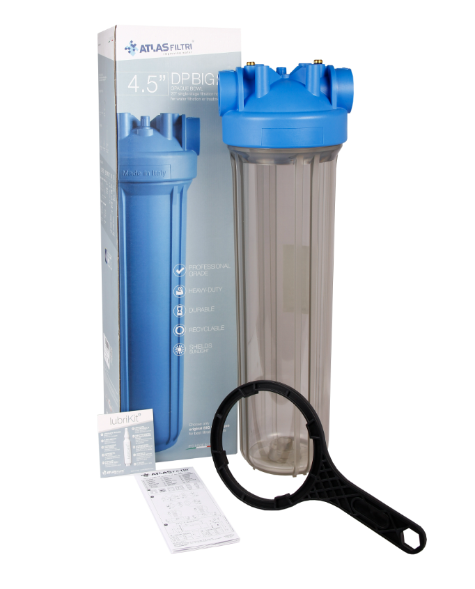 Atlas Filtri DP BIG MONO 20" Clear Filter Housing