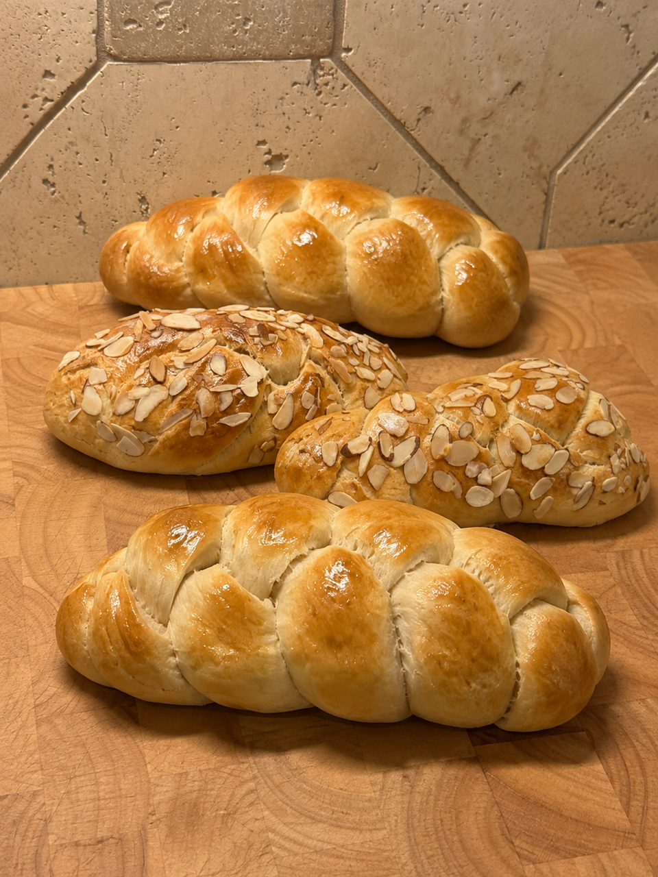 Handcrafted Almond Braided Bread BRIOCHE